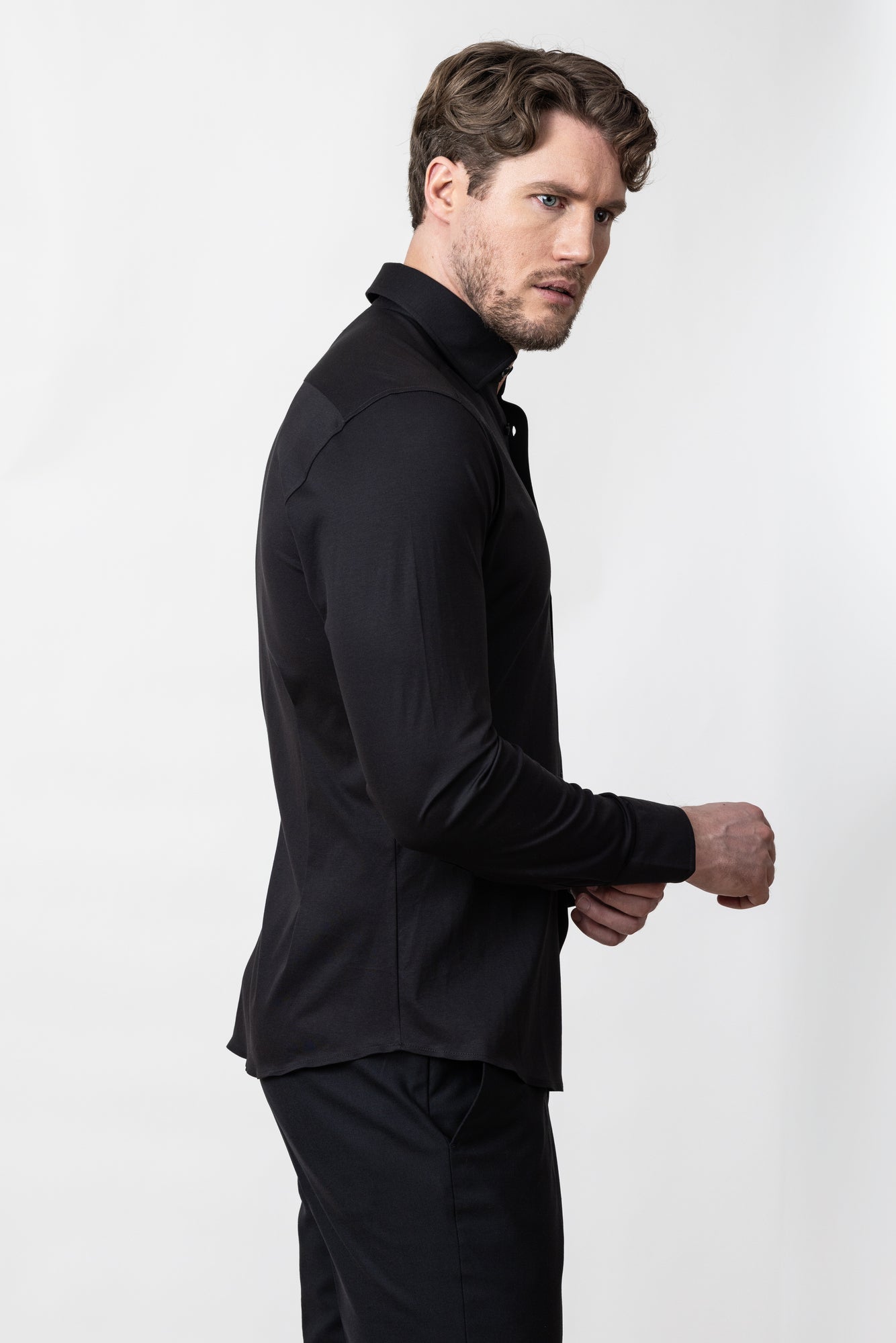 IB132 Interlock Knit Regular Black