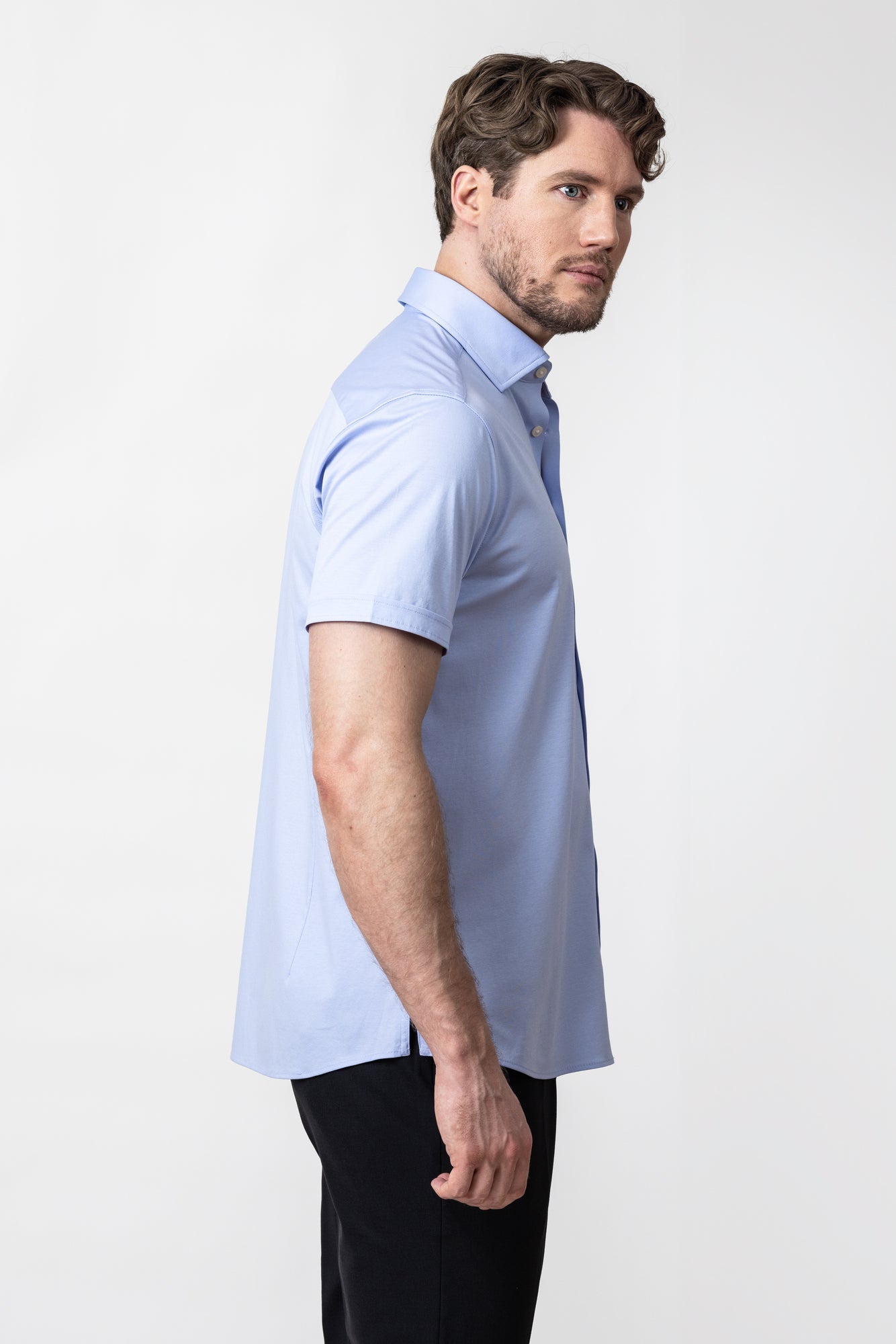 IB132 Interlock Knit S/S Regular Sky Blue