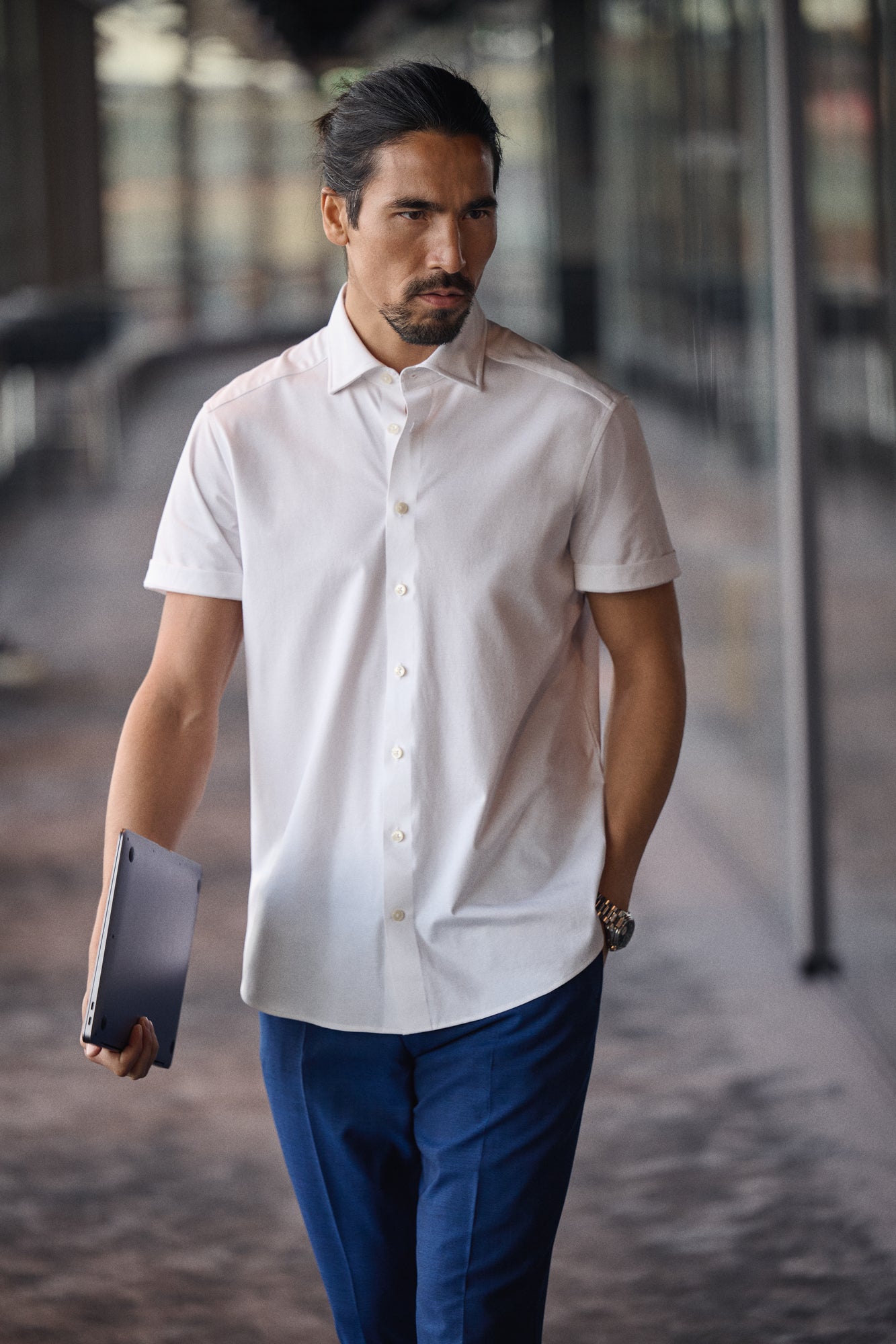 IB132 Interlock Knit S/S Regular Black