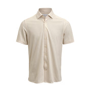 Indigo Bow 133 S/S Shirt Tailored Fit Sand