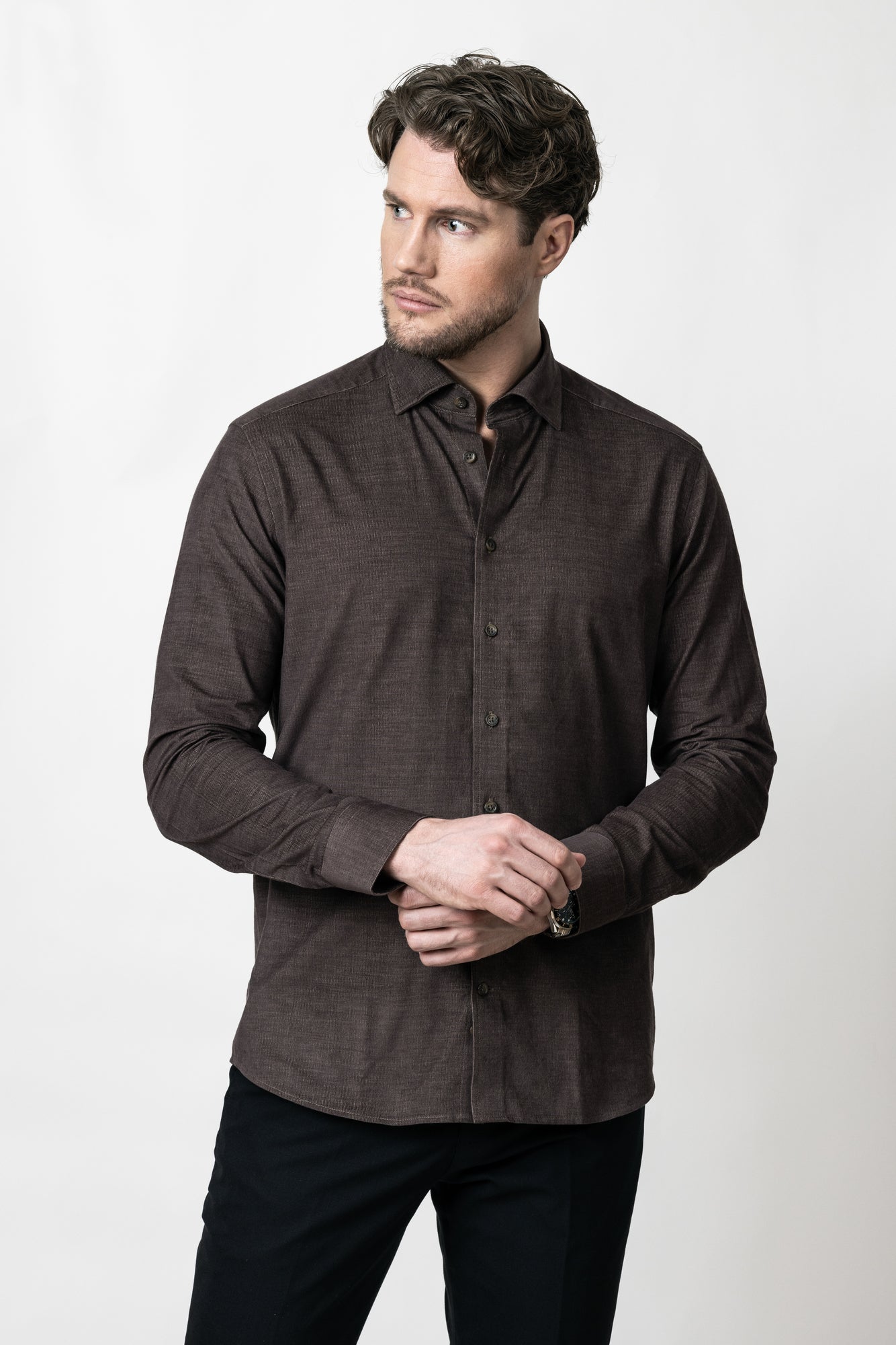IB134 Micro Cord Tailored Brown