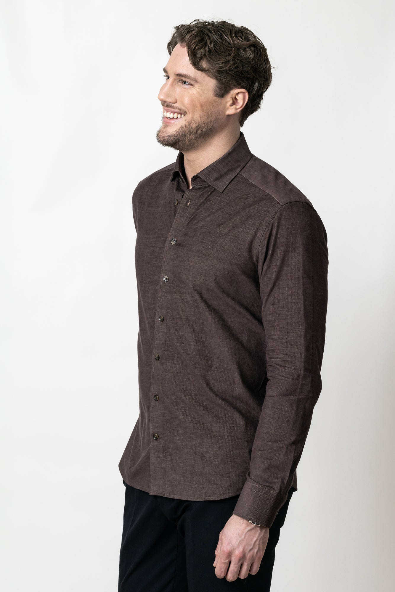 IB134 Micro Cord Tailored Brown