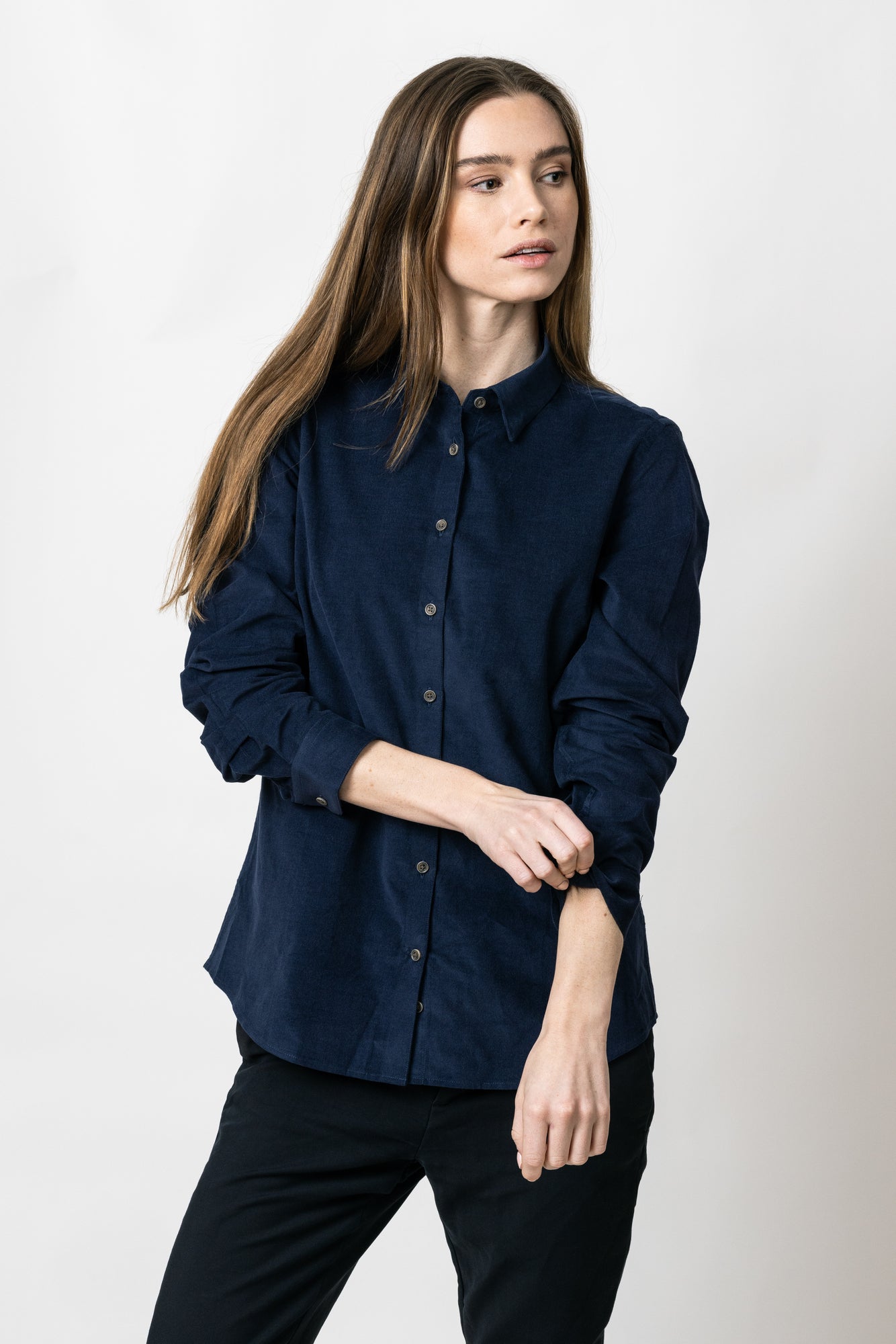 IB134 Micro Cord Woman Contemporary Dark Blue