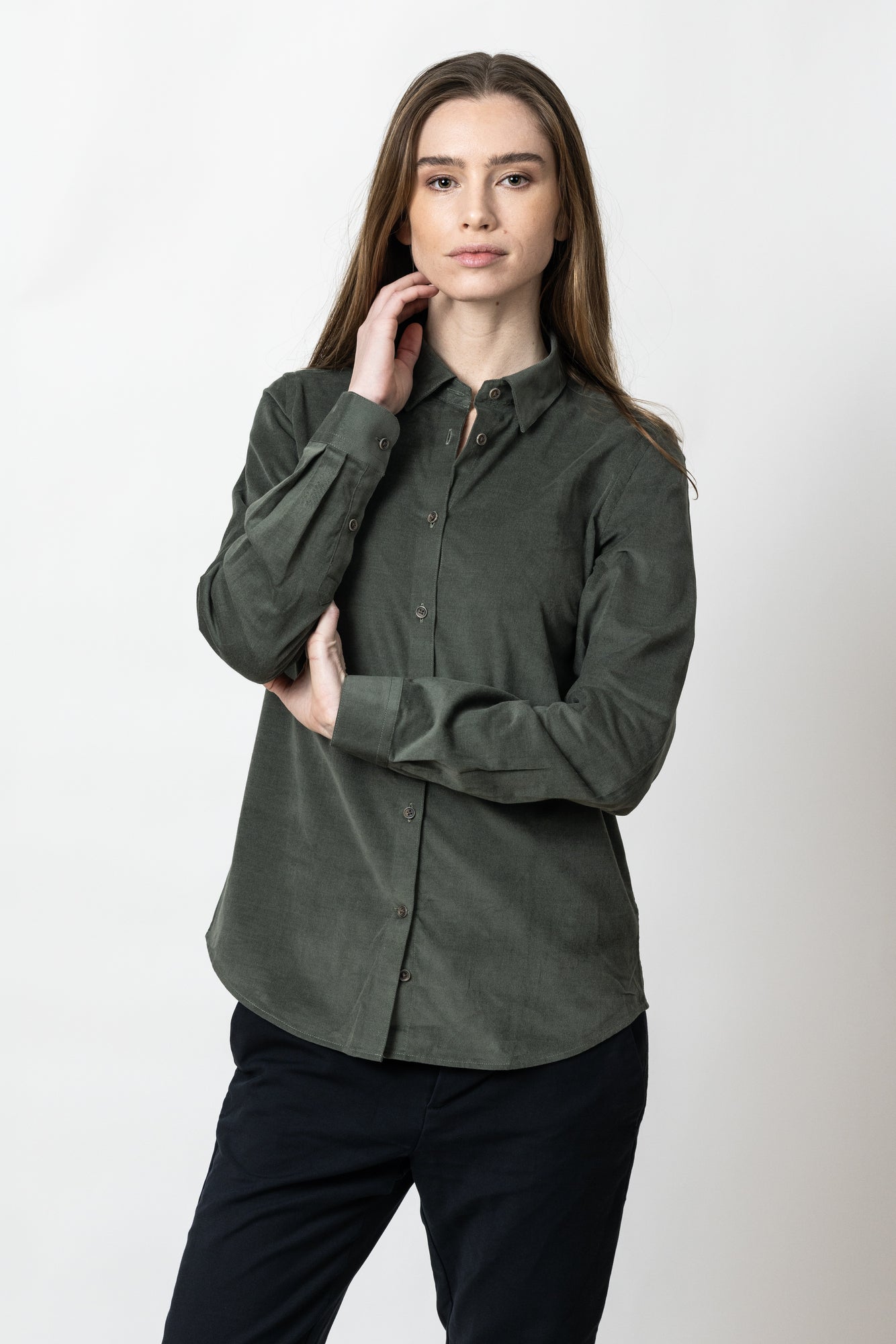 IB134 Micro Cord Woman Contemporary Green