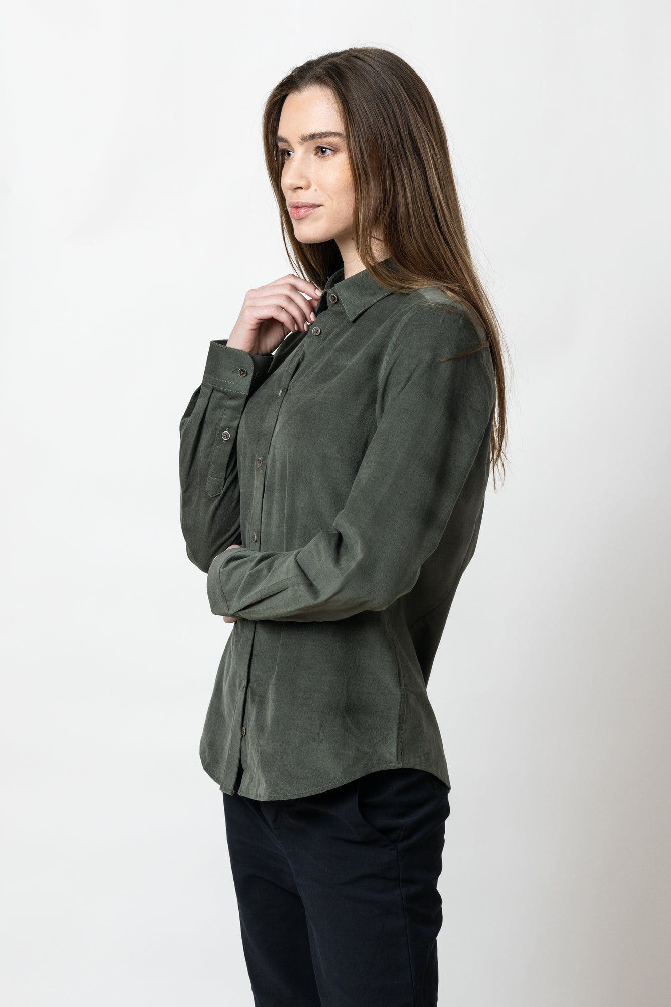 IB134 Micro Cord Woman Contemporary Green