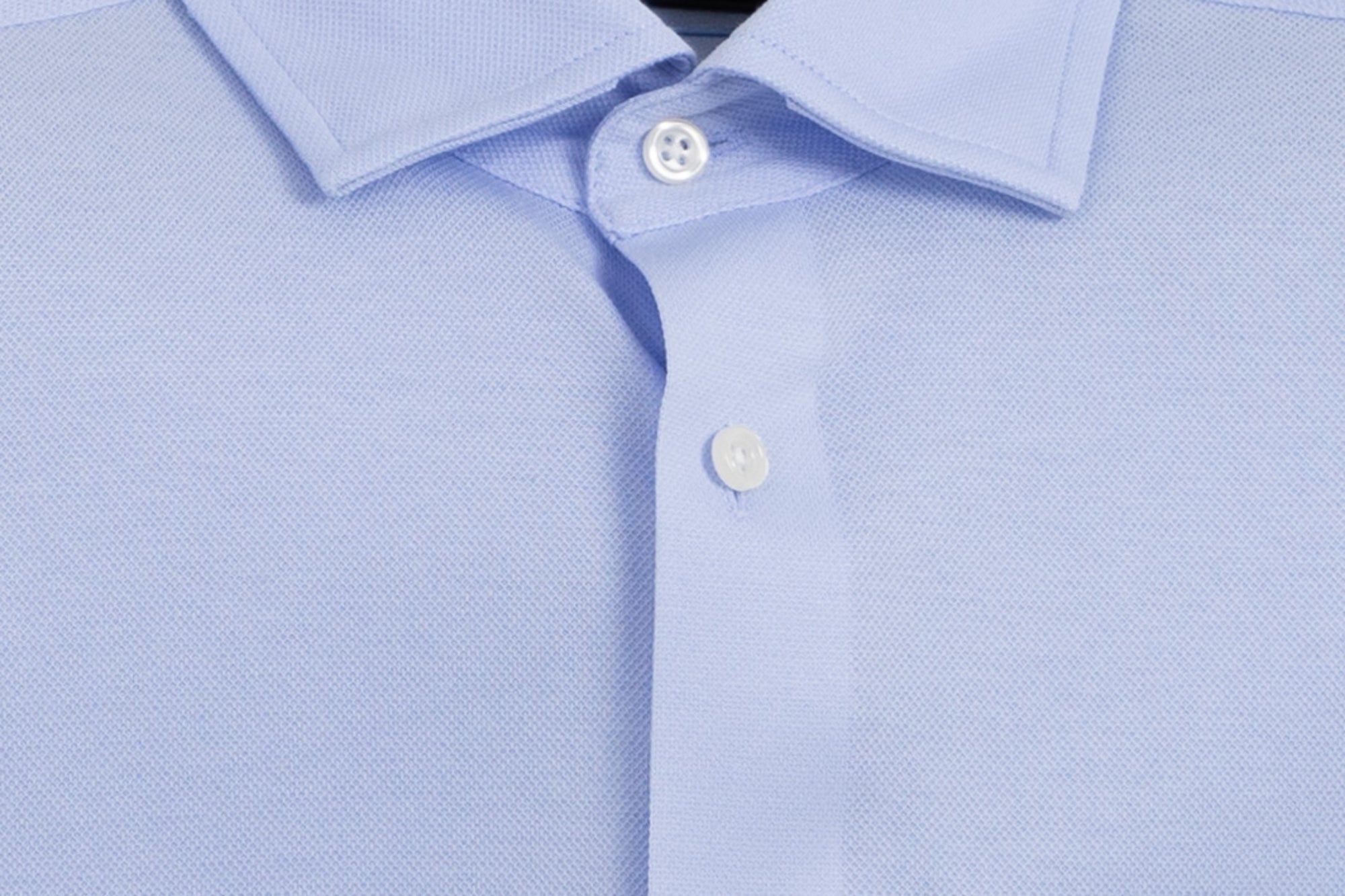 IB135 Pique Knit Slim Sky Blue