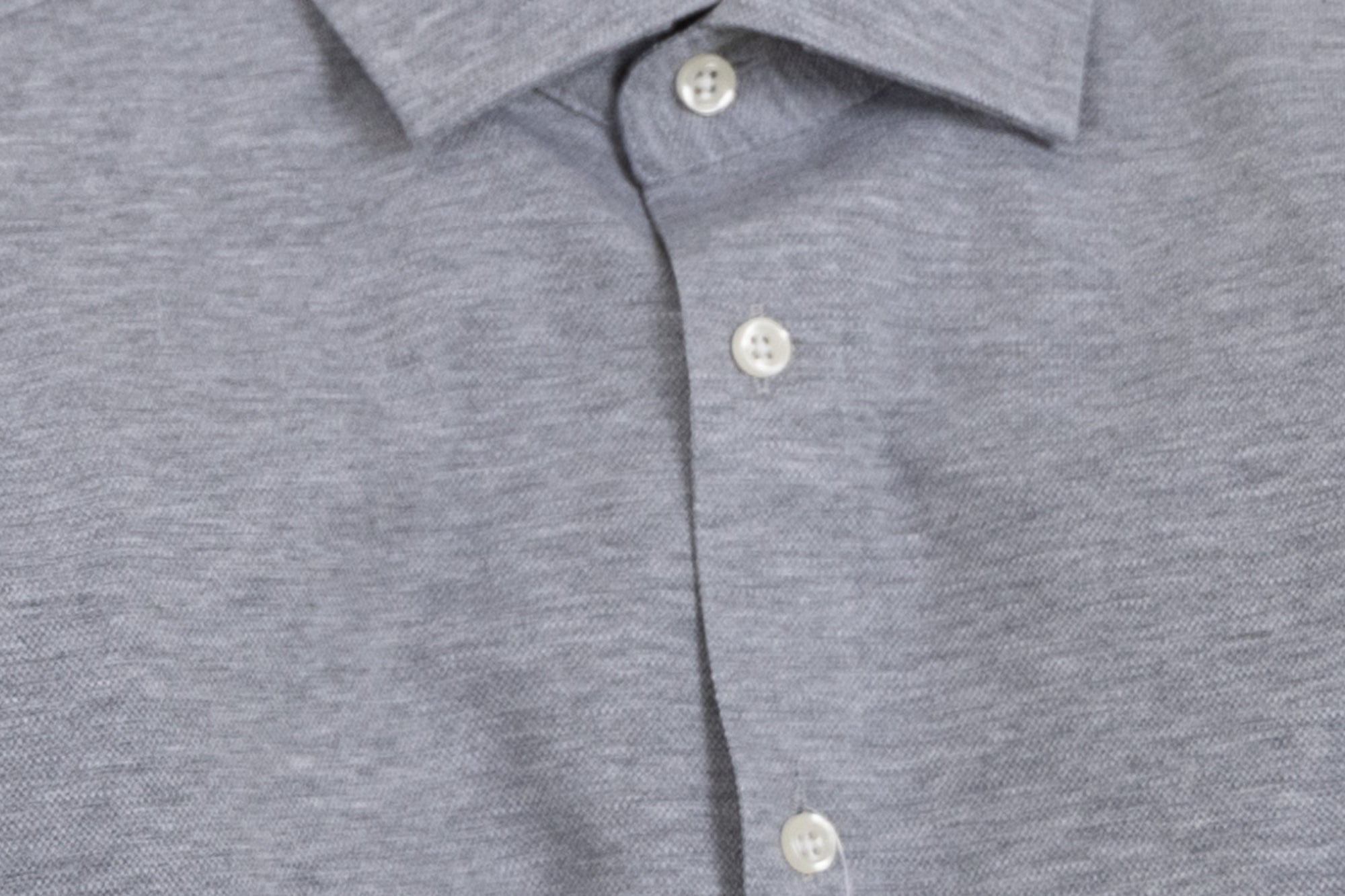 IB135 Pique Knit Slim Grey Melange