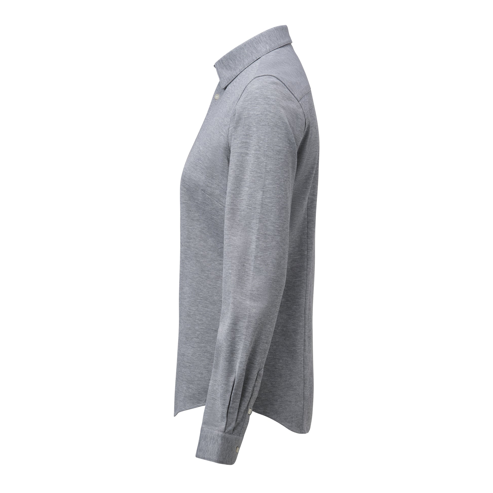 IB135 Pique Knit Woman Contemporary Grey Melange