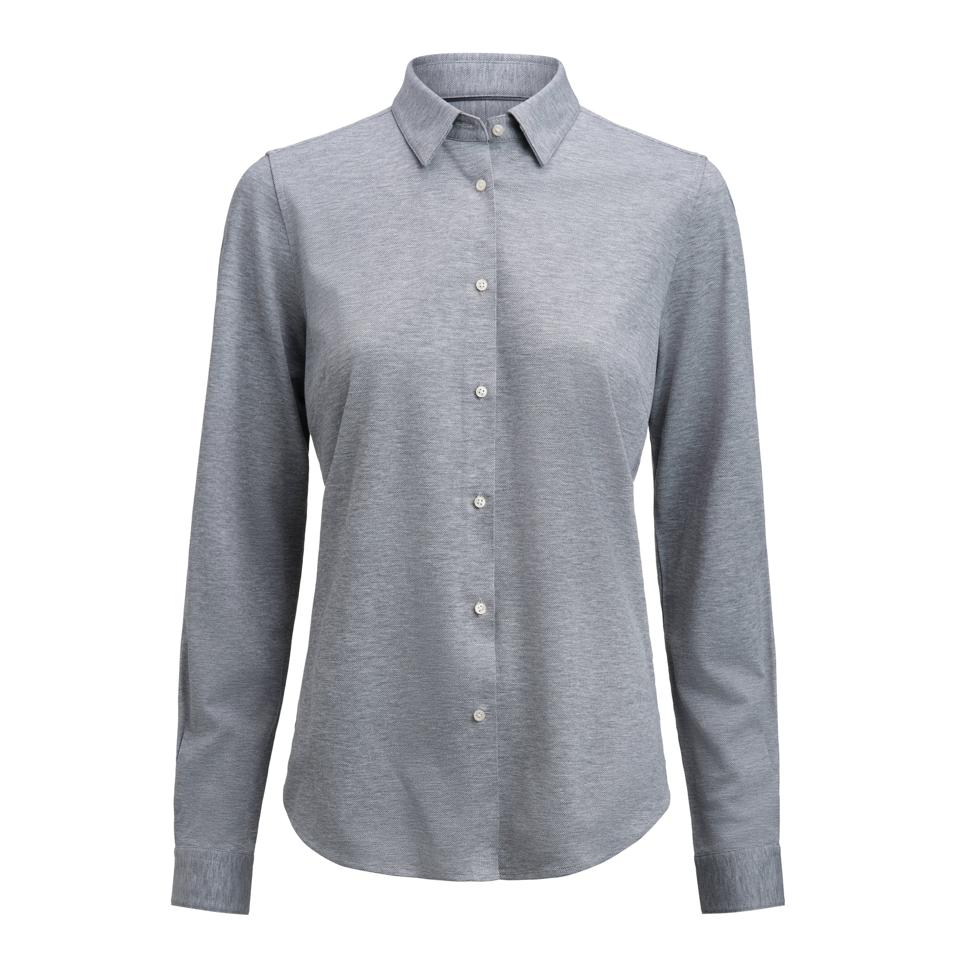 IB135 Pique Knit Woman Contemporary Grey Melange