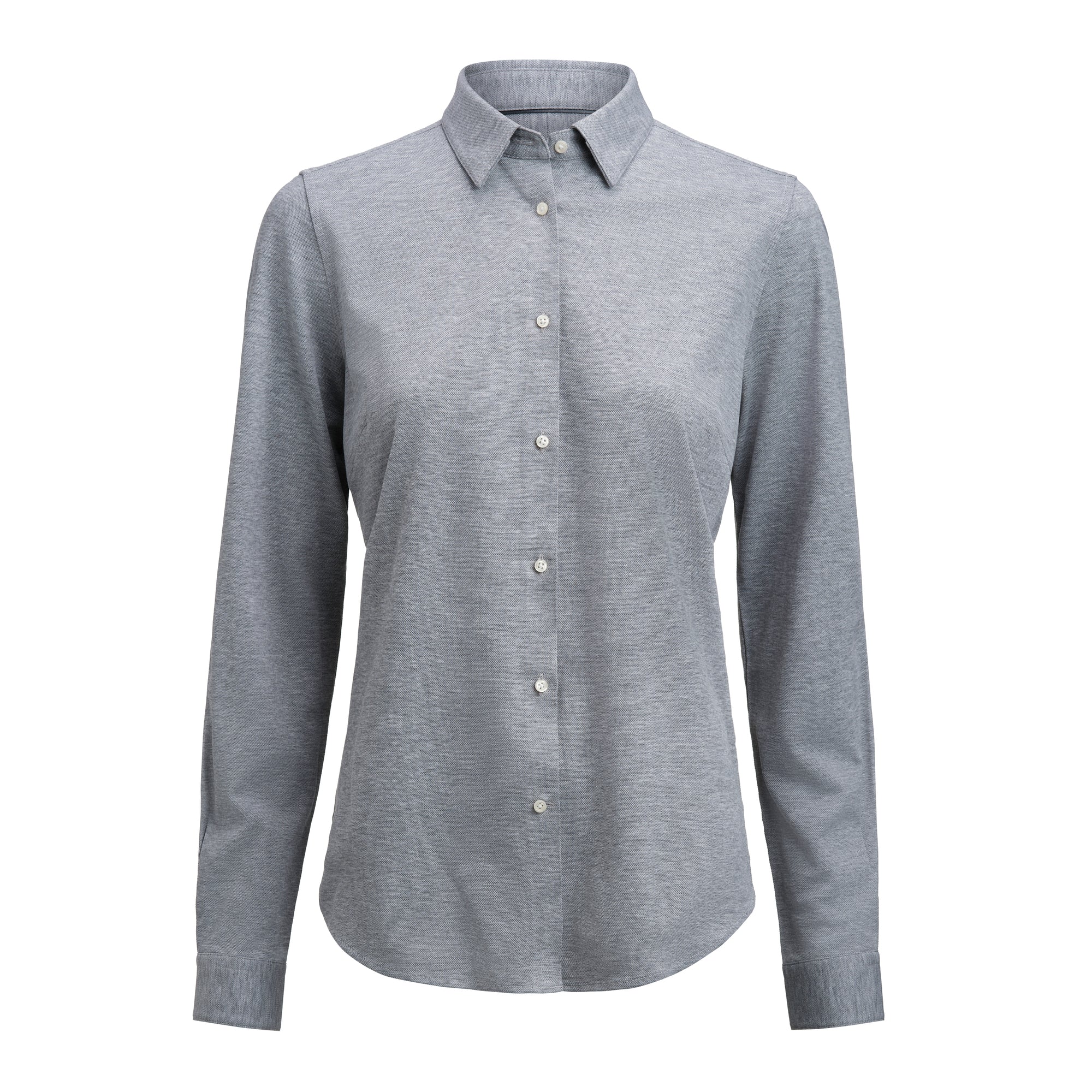 IB135 Pique Knit Woman Contemporary Grey Melange