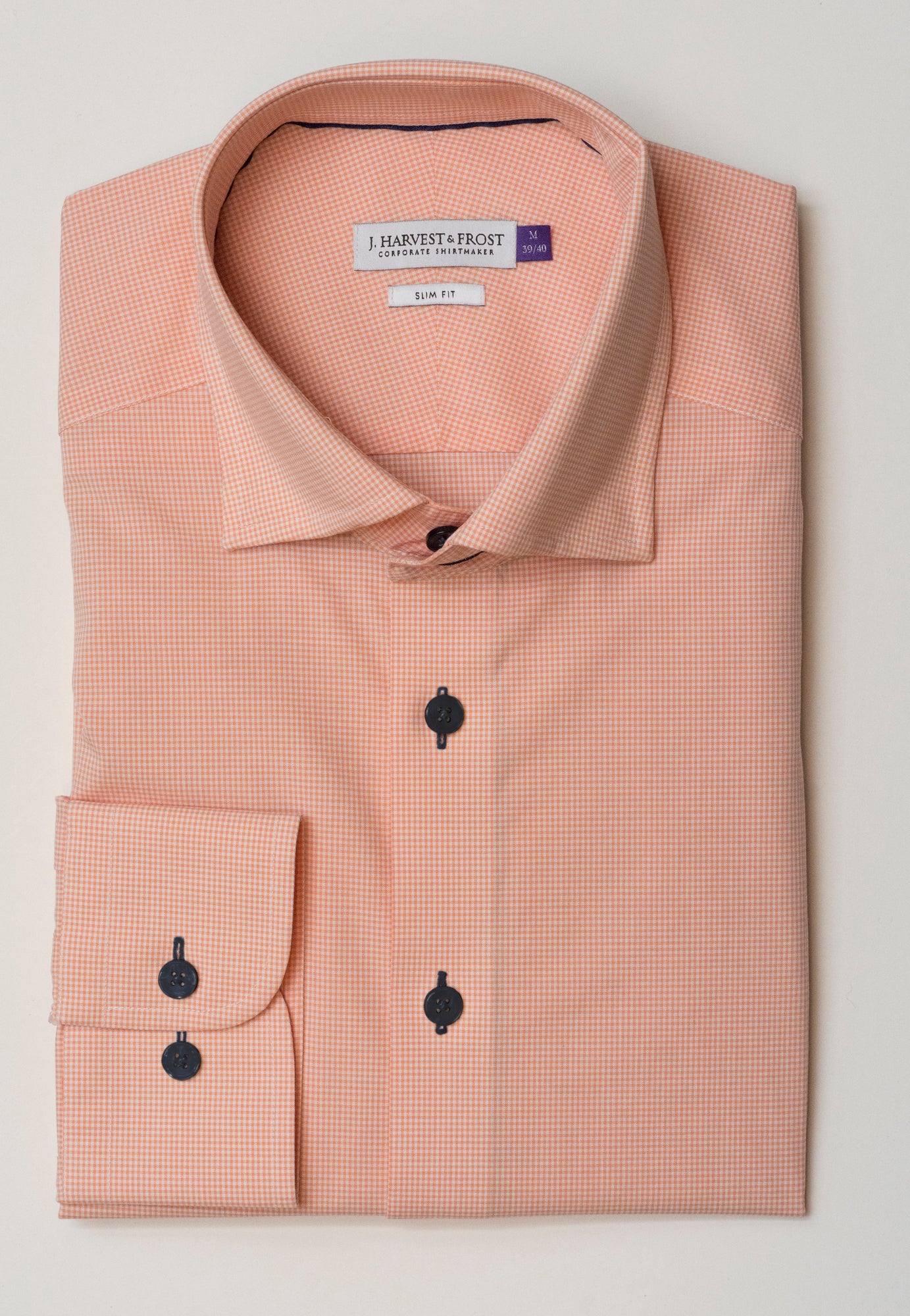 JH&F Purple Bow 141 Regular Fit Orange Check