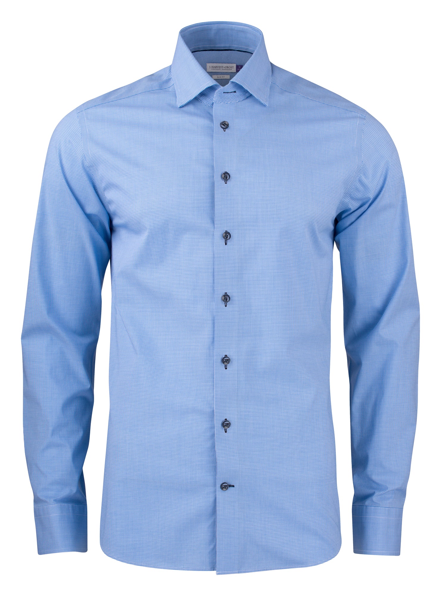 JH&F Purple Bow 141 Regular Fit Blue Check
