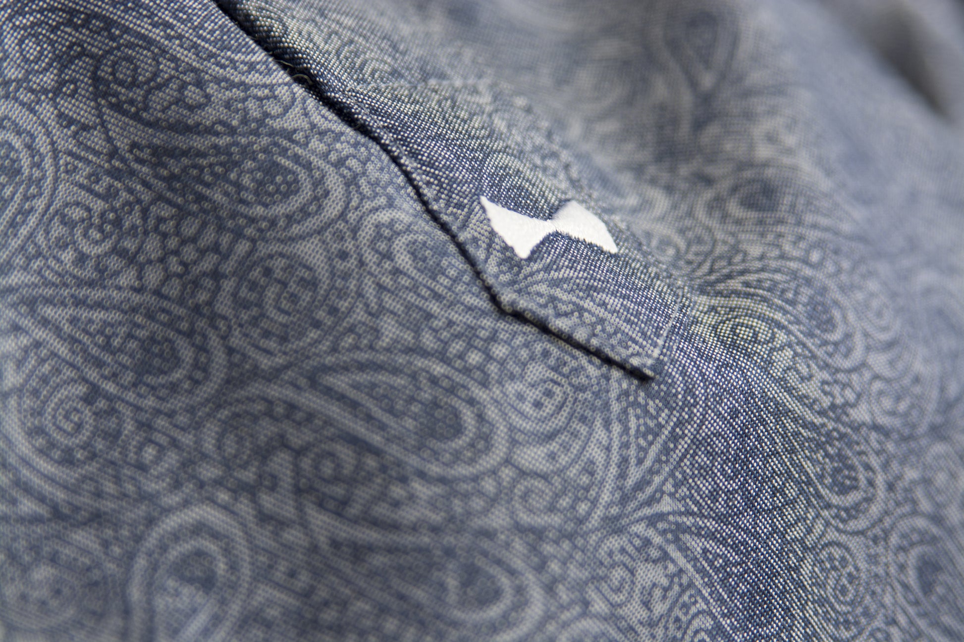 PB143 Twill Regular Indigo Paisley