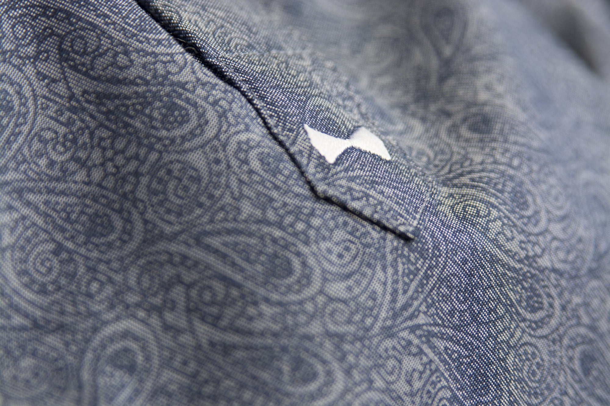 PB143 Twill Regular Indigo Paisley