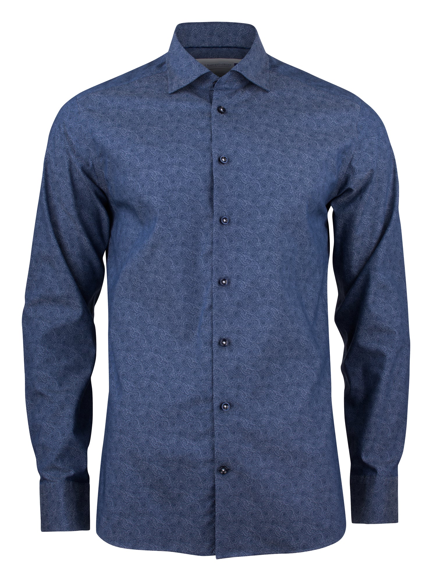 PB143 Twill Regular Indigo Paisley