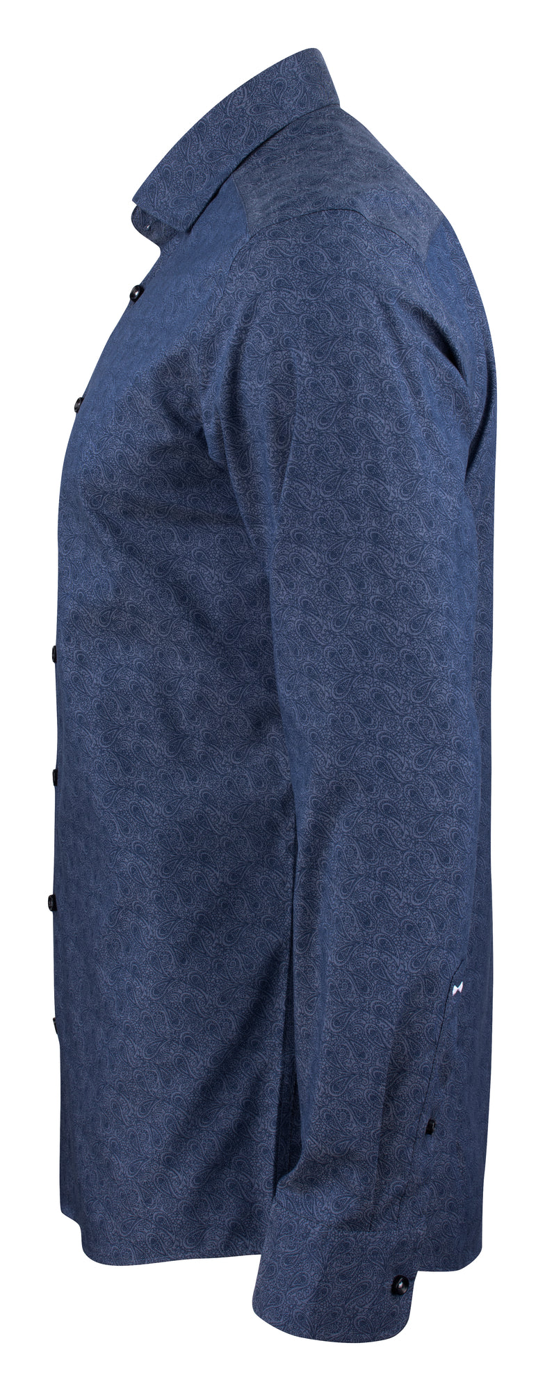 PB143 Twill Slim Indigo Paisley