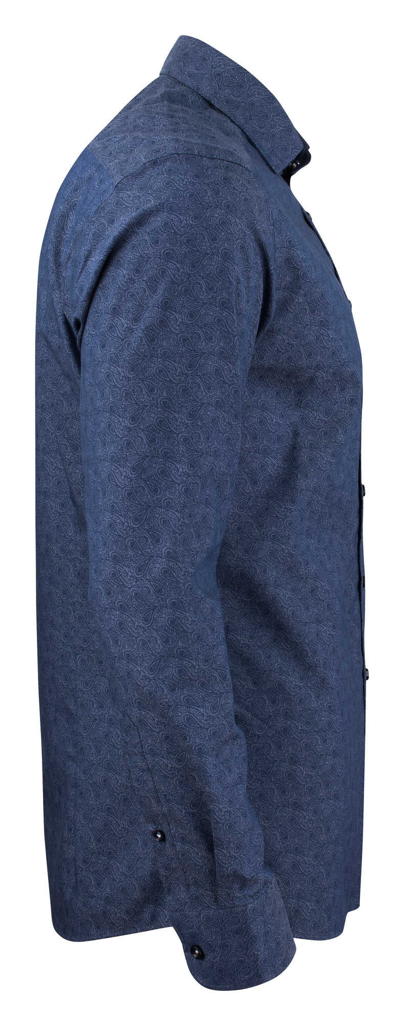 PB143 Twill Slim Indigo Paisley