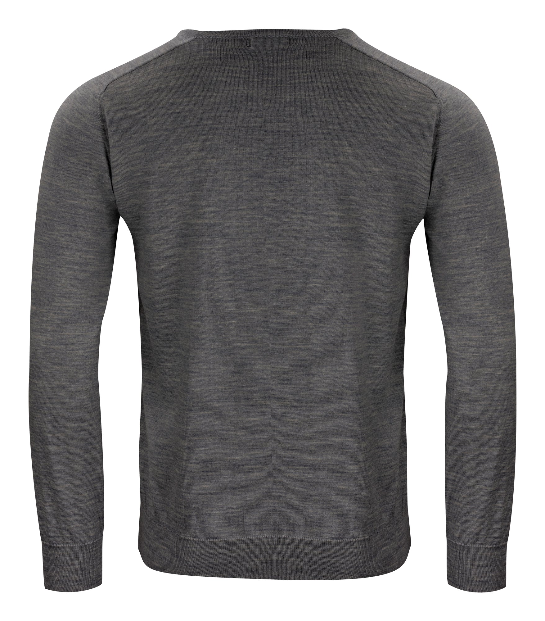 Merino V-Neck Dark Grey Melange