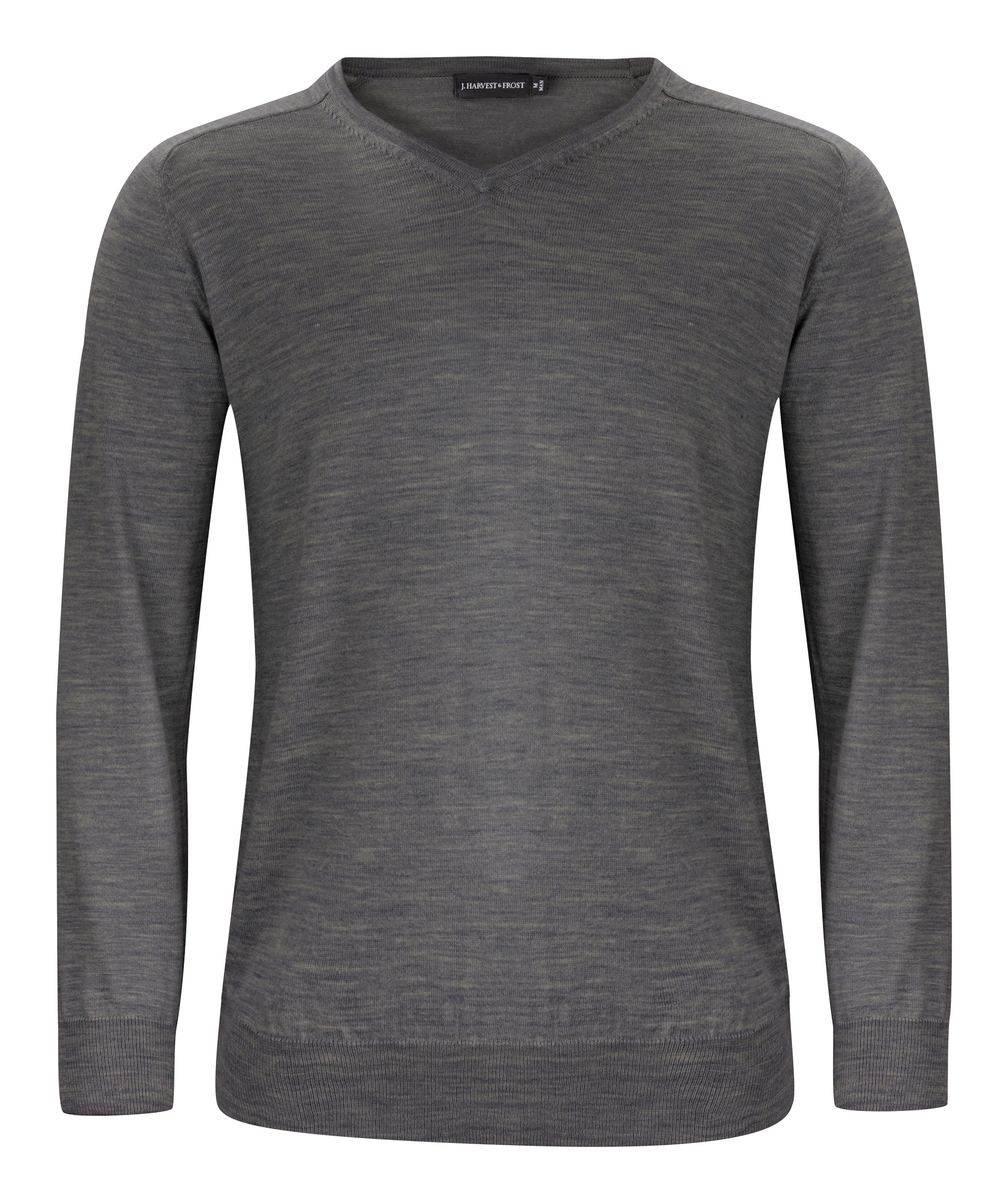 Merino V-Neck Dark Grey Melange