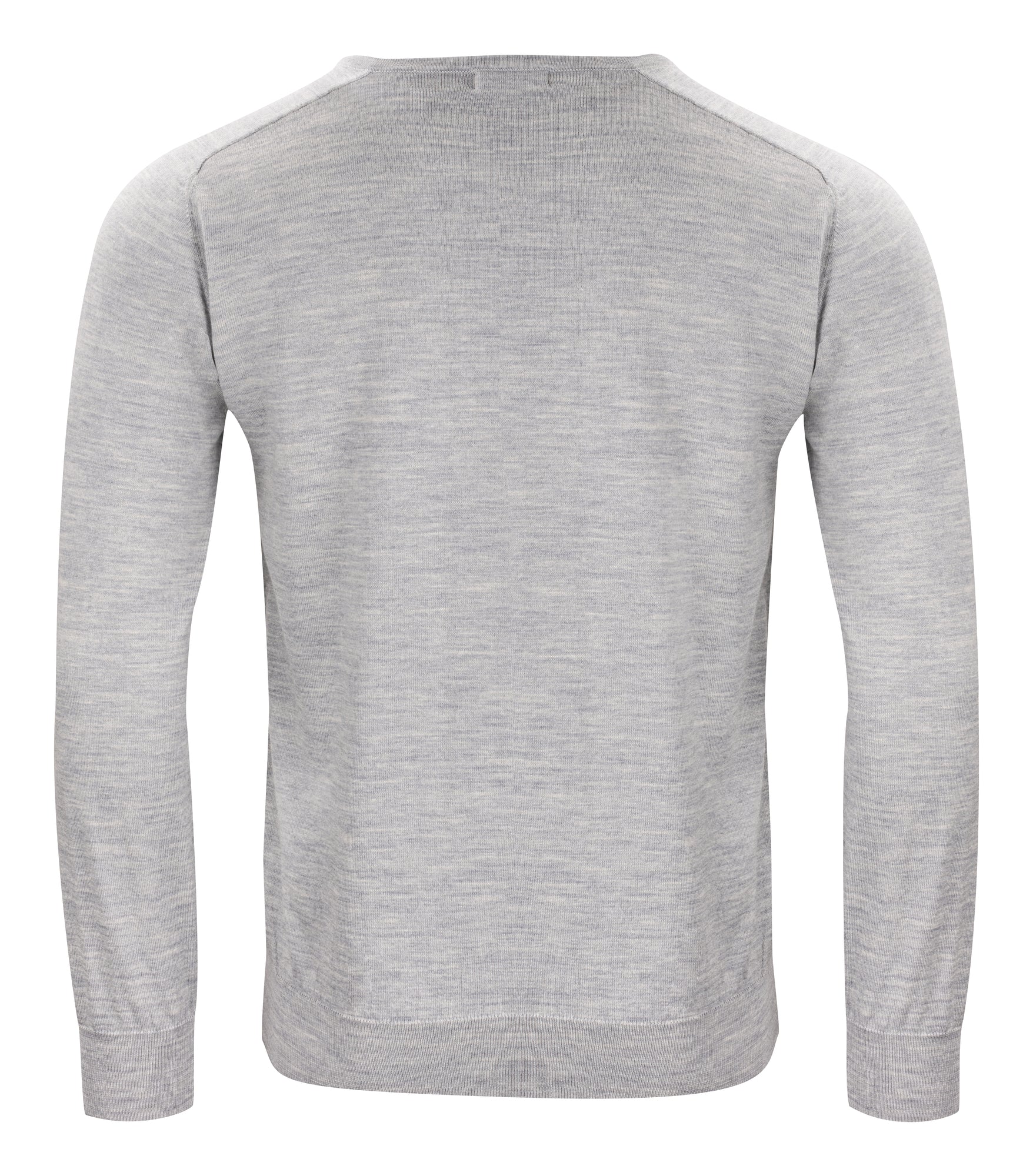 Merino V-Neck Light Grey Melange