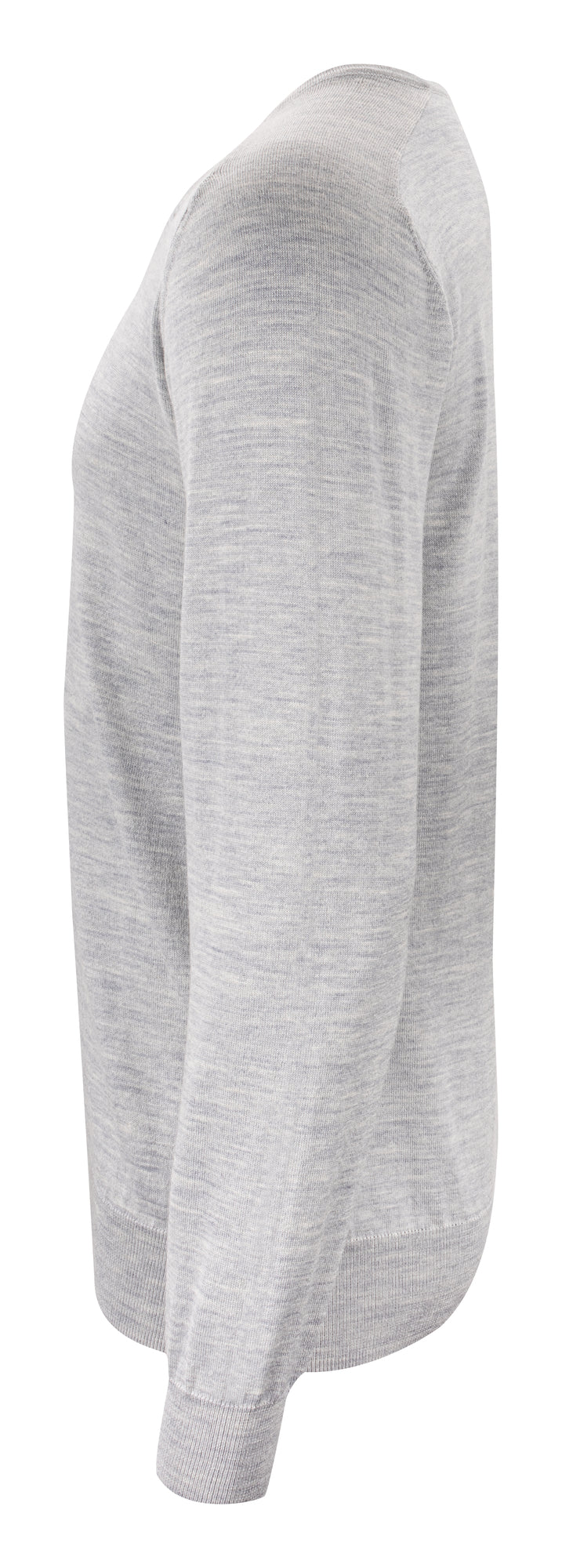 Merino V-Neck Light Grey Melange