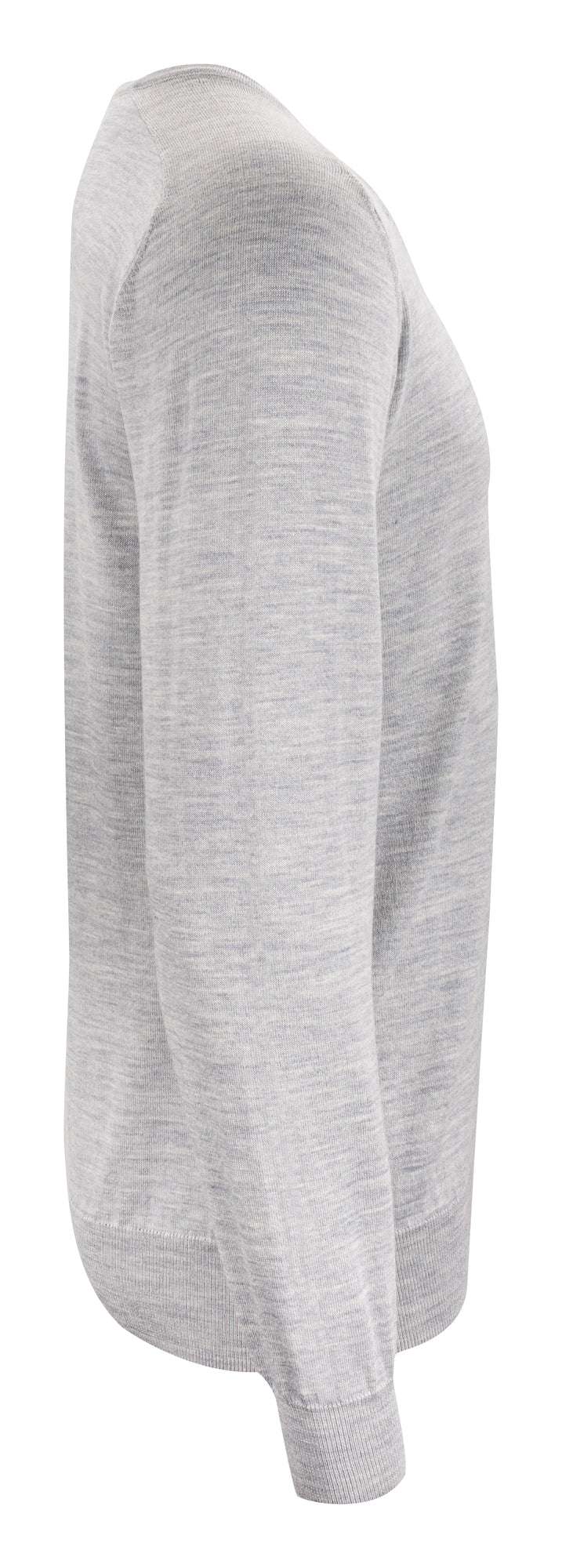 Merino V-Neck Light Grey Melange