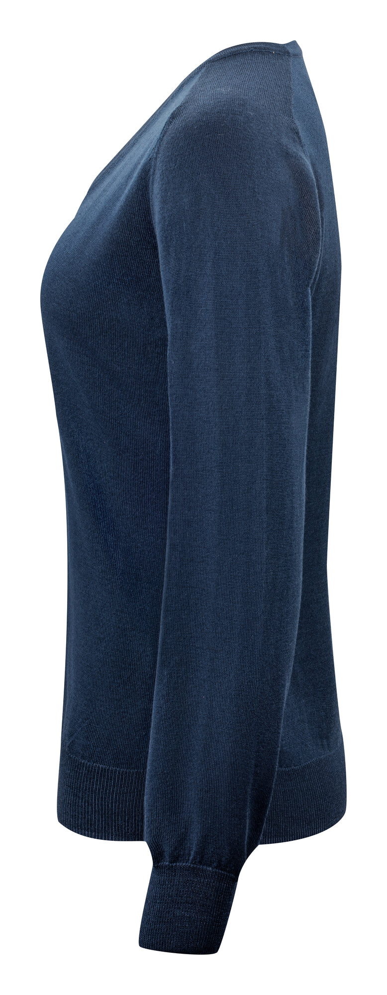 Merino V-Neck Woman Navy