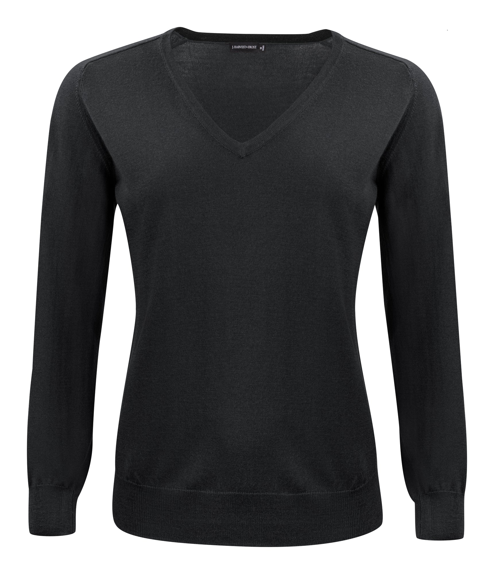 Merino V-Neck Woman Black