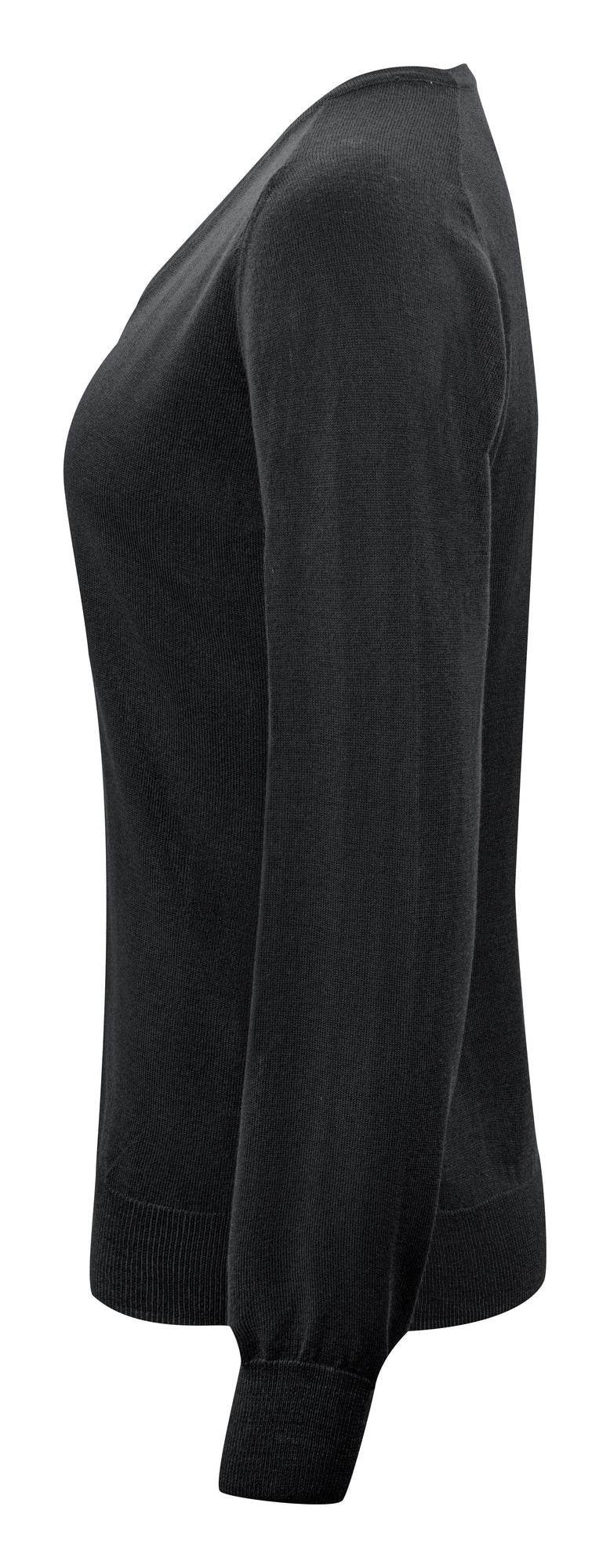 Merino V-Neck Woman Black