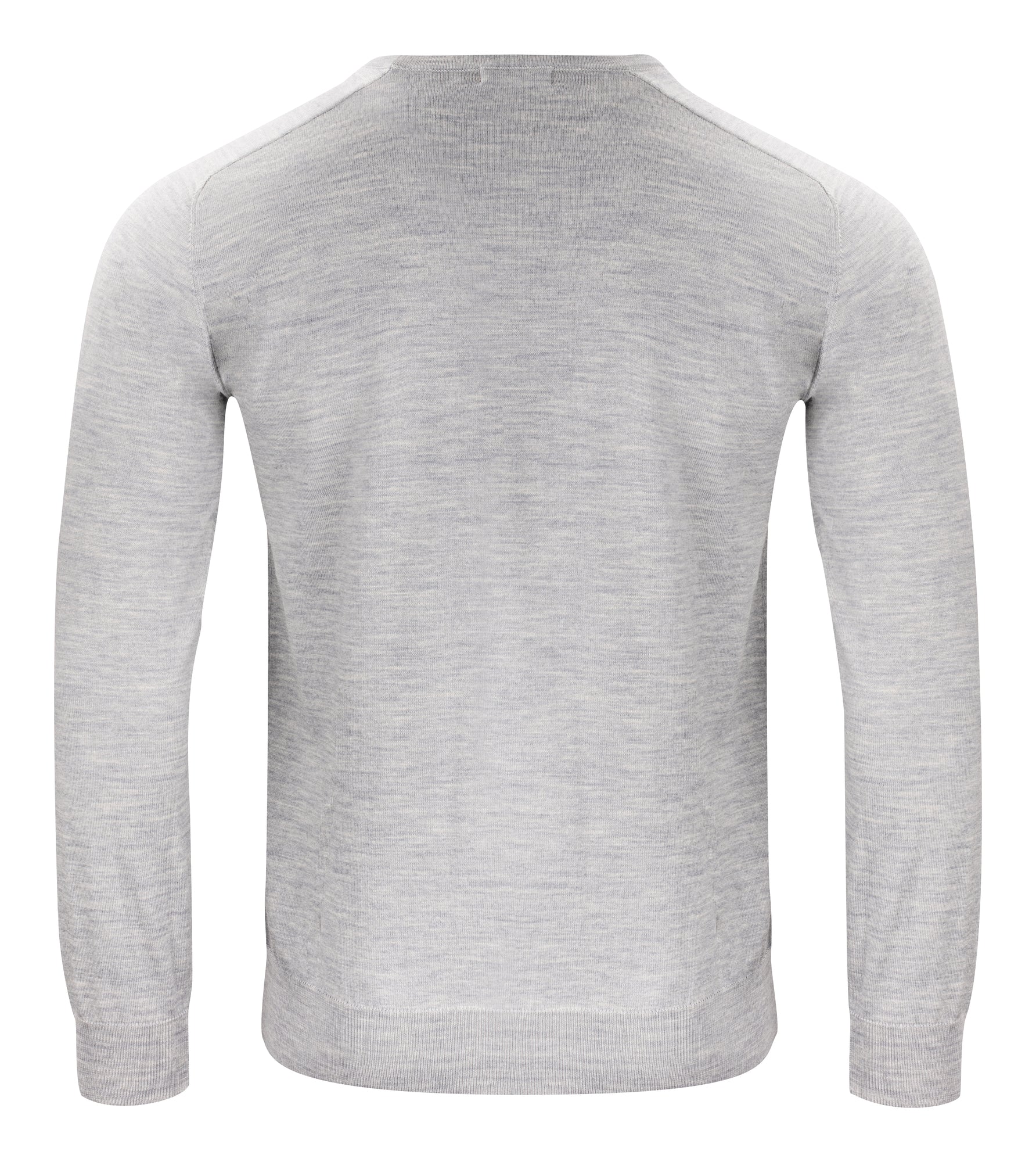 Merino U-Neck Light Grey Melange