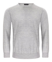 Merino U-Neck Light Grey Melange