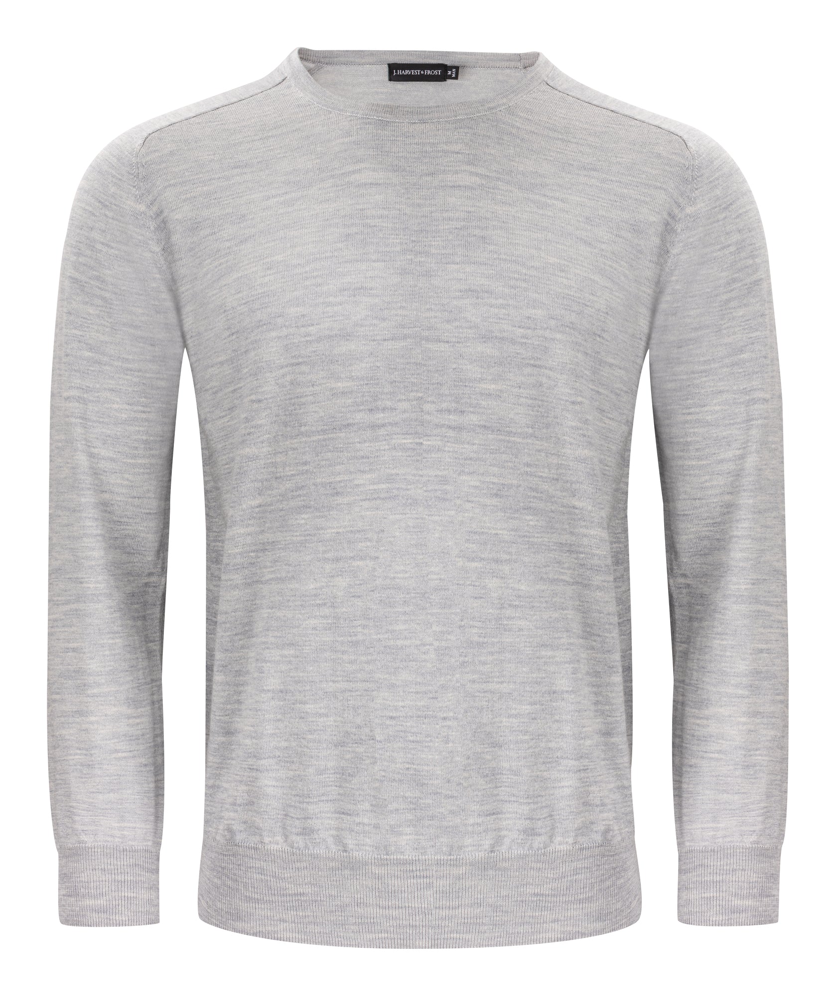 Merino U-Neck Light Grey Melange
