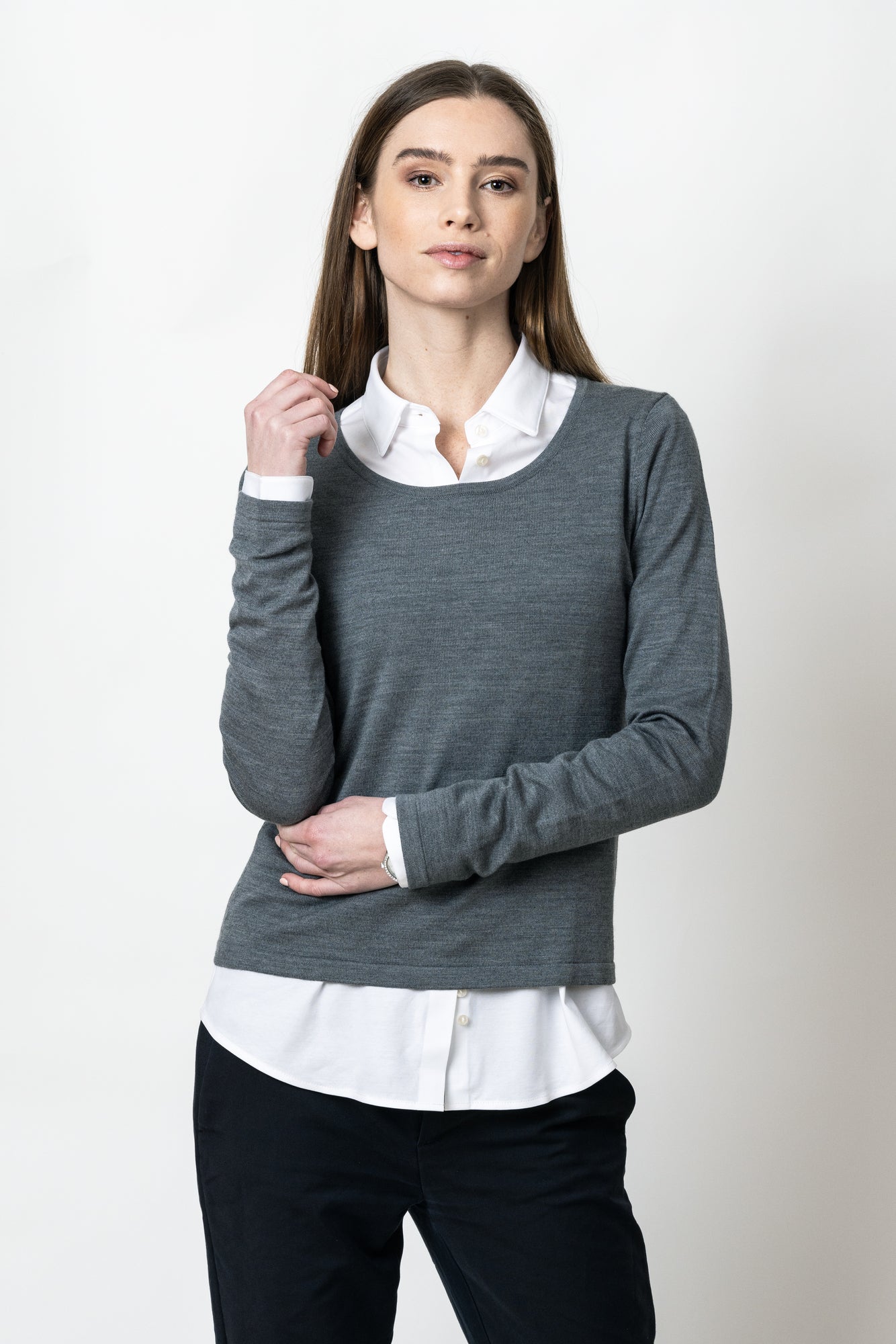 Merino U Woman Dark Grey Melange