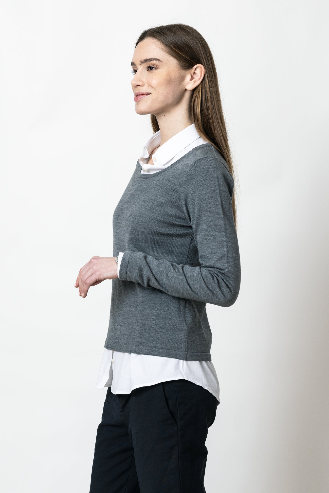 Merino U Woman Dark Grey Melange