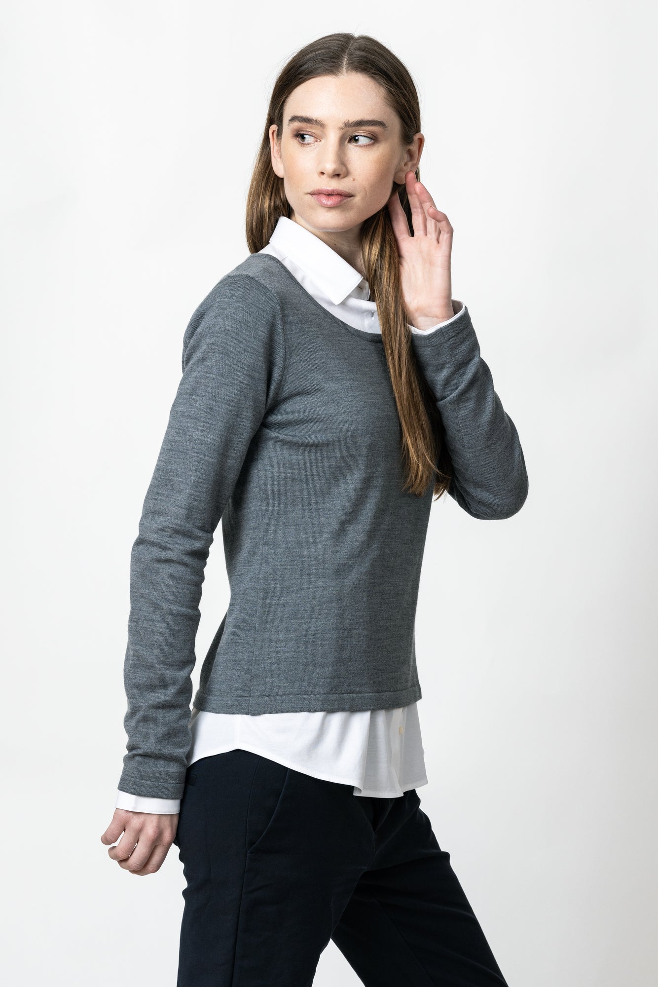 Merino U Woman Dark Grey Melange