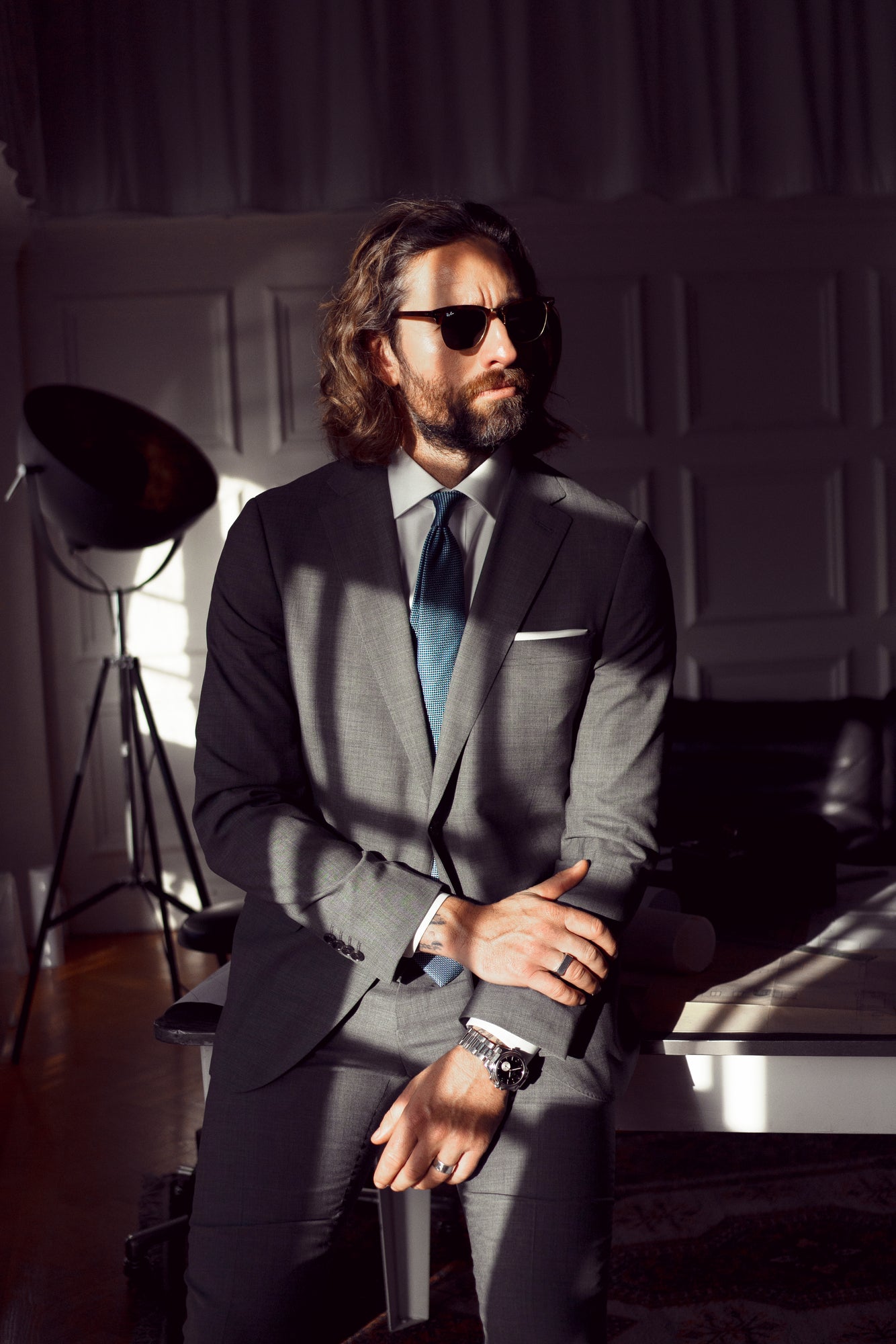 JH&F Classic Trousers Grey Melange