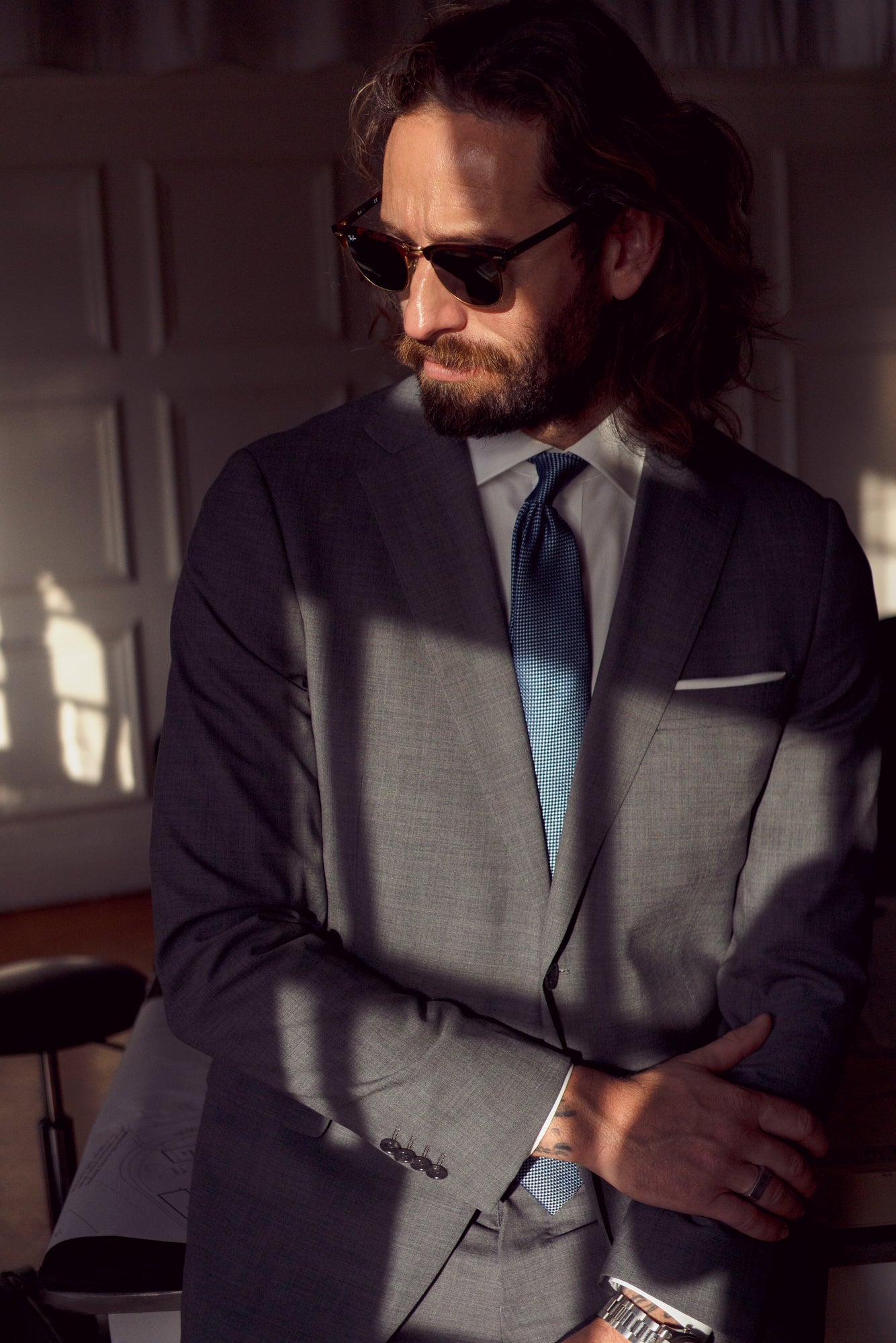 JH&F Classic Blazer 20 Grey Melange