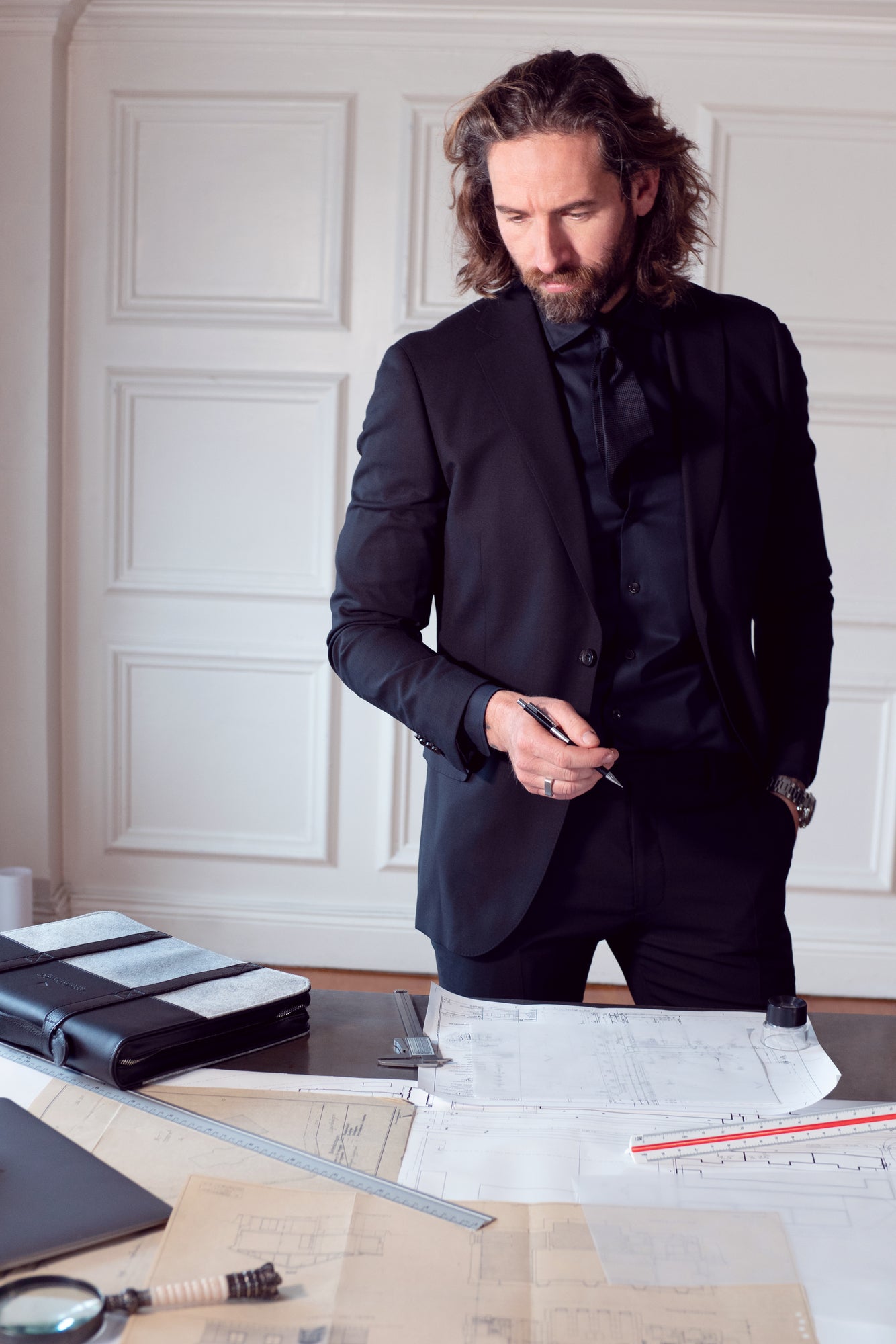 JH&F Classic Trousers Grey Melange