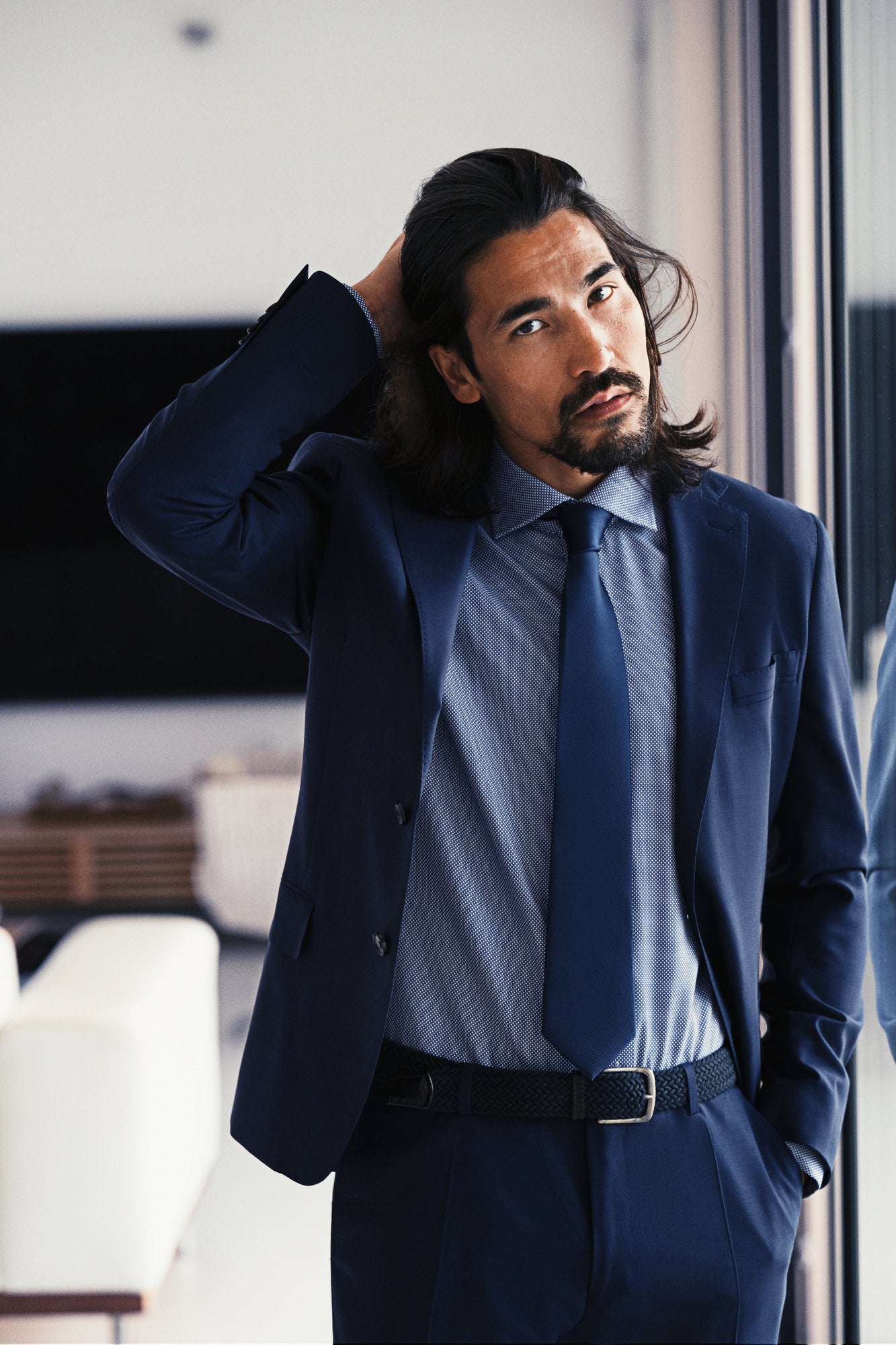 JH&F Tie Silk Oxford Green
