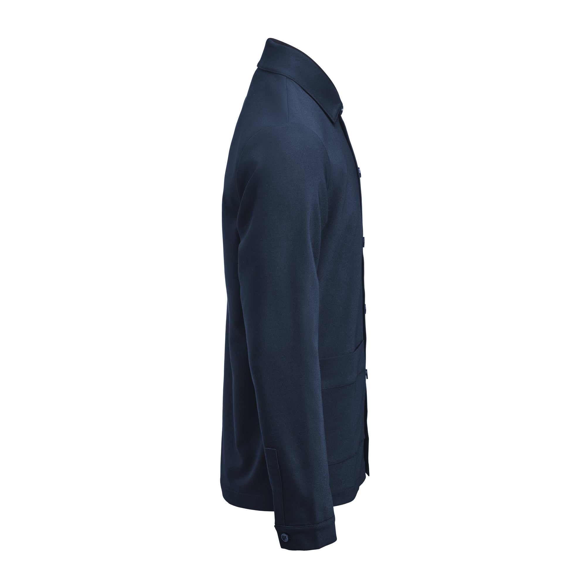 Patch Pocket Overshirt Unisex Navy