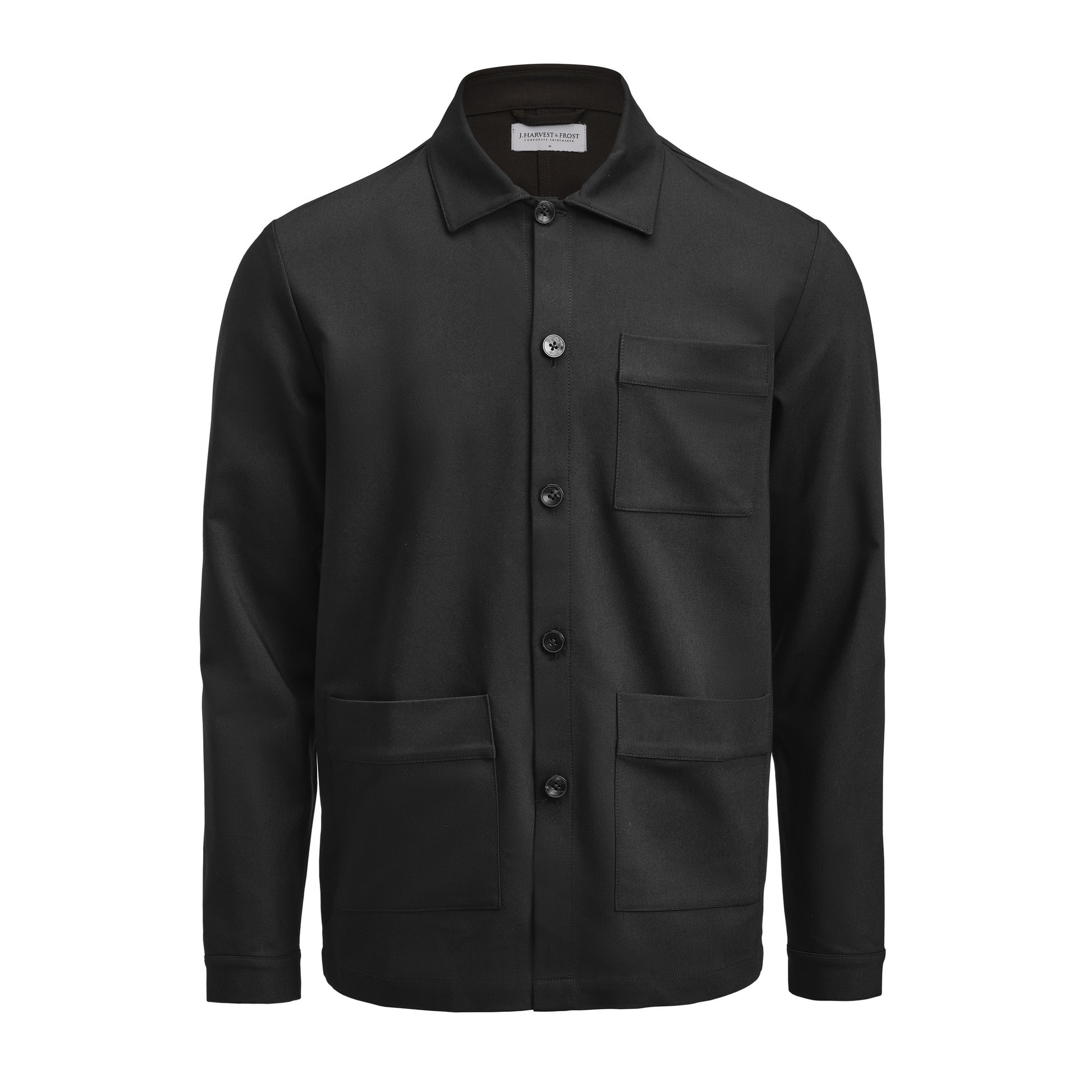 Patch Pocket Overshirt Unisex Black