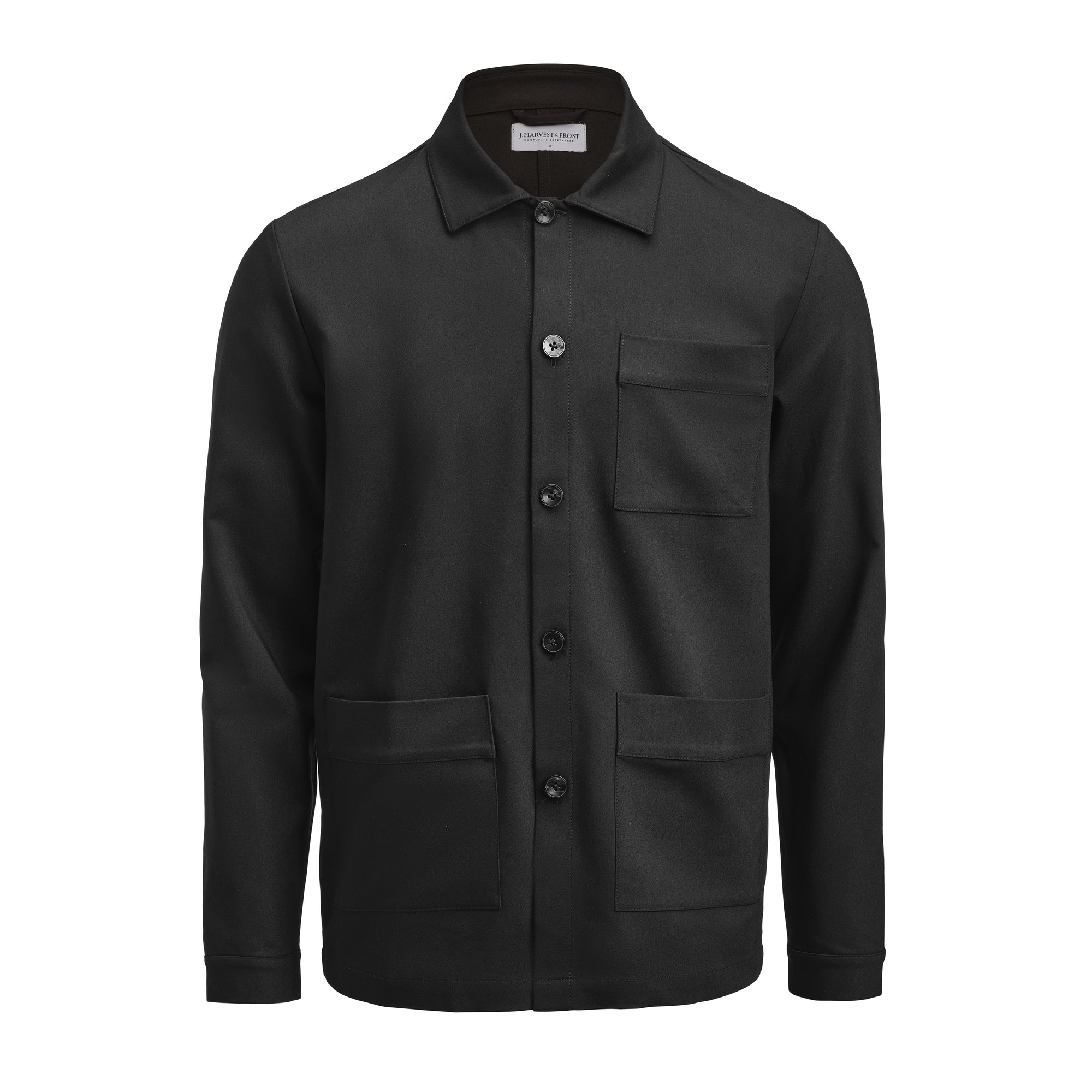Patch Pocket Overshirt Unisex Black