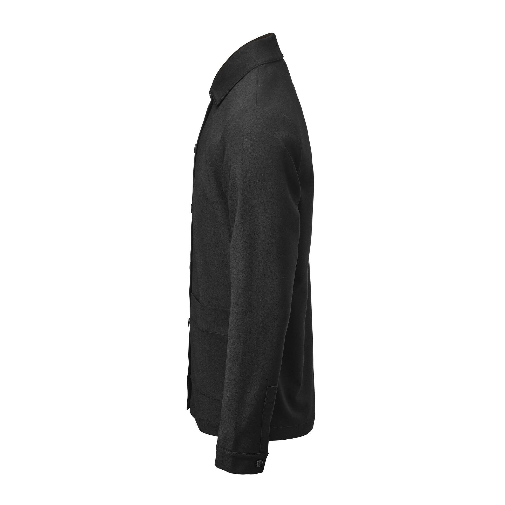 Patch Pocket Overshirt Unisex Black