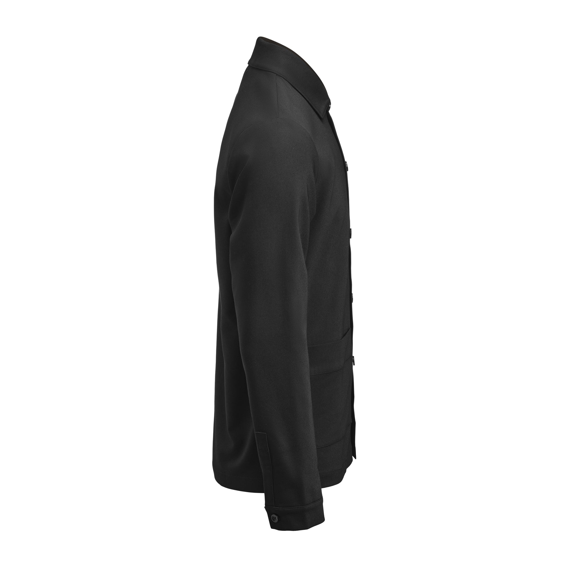 Patch Pocket Overshirt Unisex Black