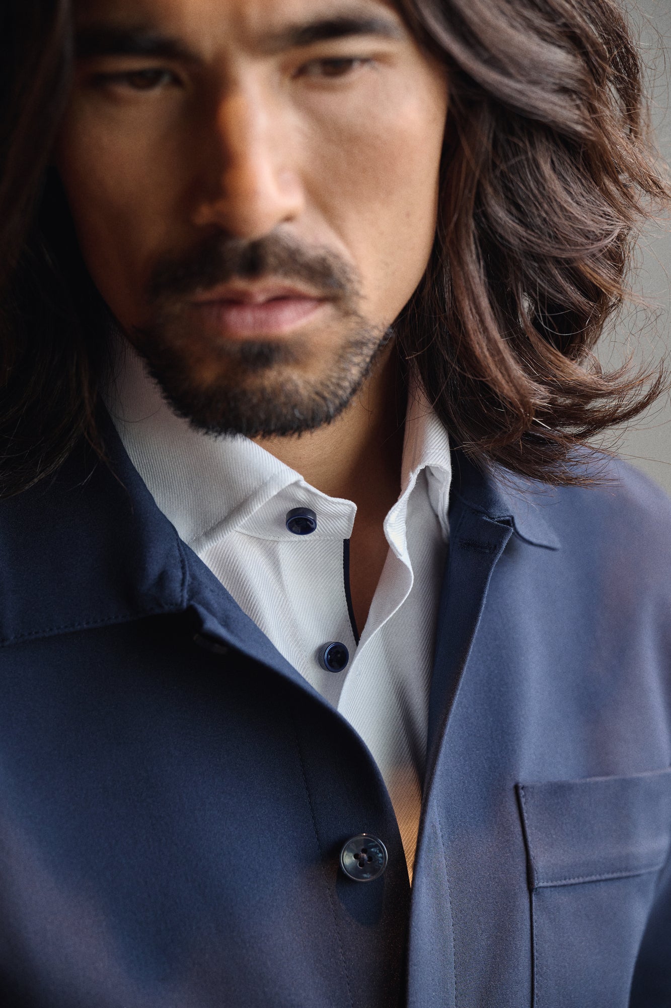 Patch Pocket Overshirt Unisex Black