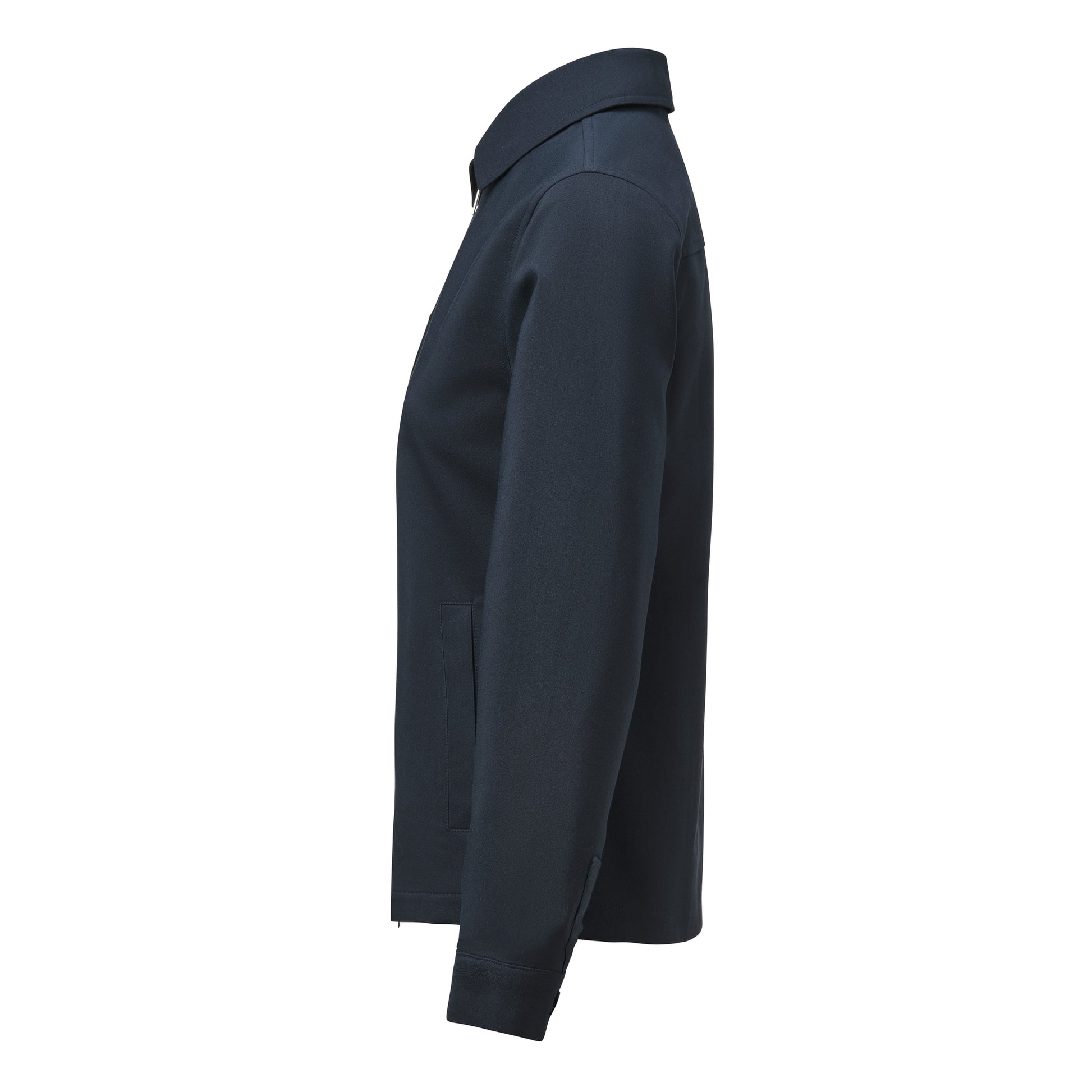 Modern Zip Overshirt Woman Navy