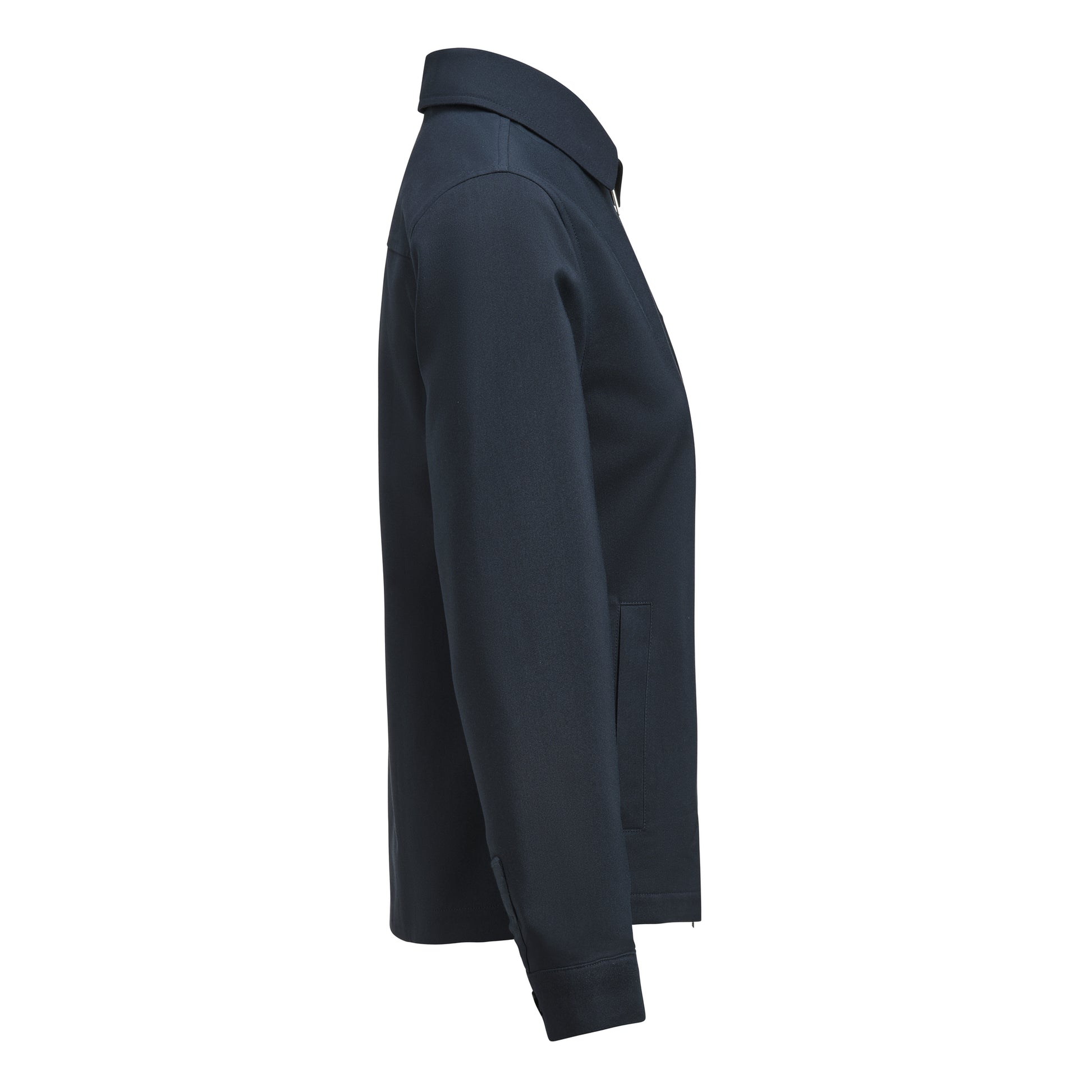 Modern Zip Overshirt Woman Navy