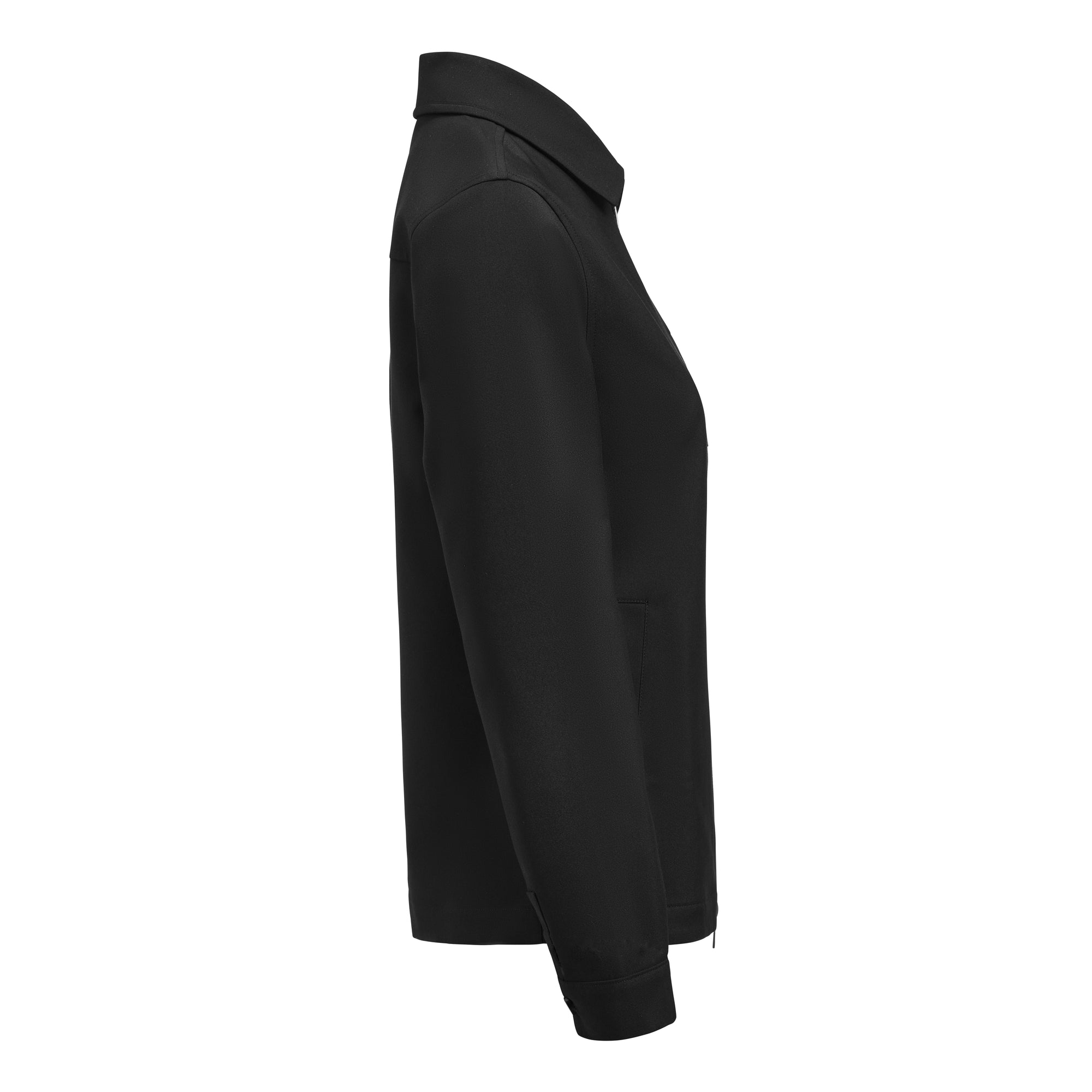 Modern Zip Overshirt Woman Black