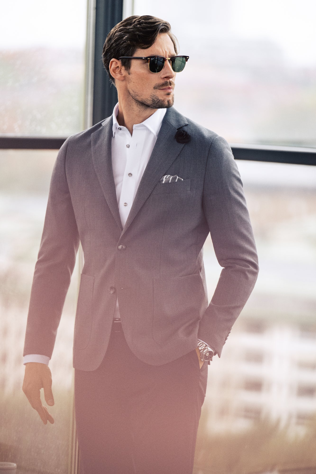 JH&F Club Blazer 30 Grey Melange