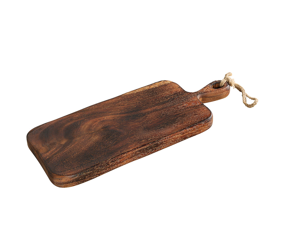 Skjærebrett i akasie med håndtak 46 x 18 cm - QZ059076